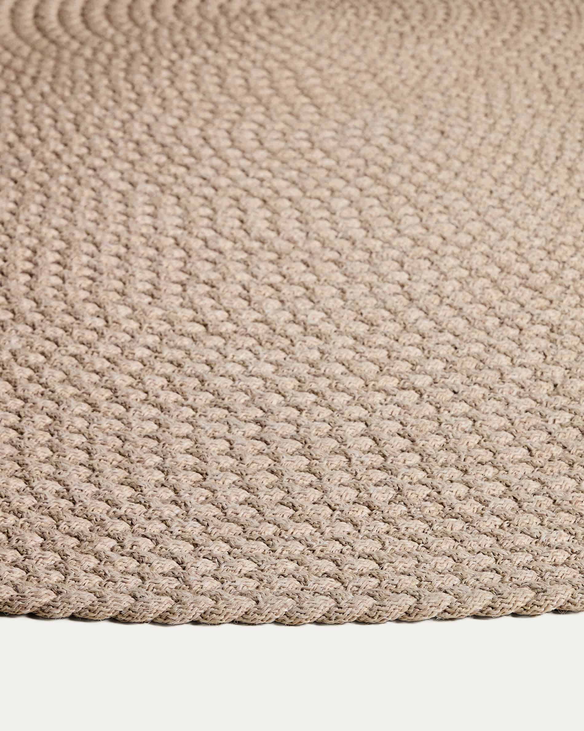 Despas ecru synthetic fibre rug Ø150cm