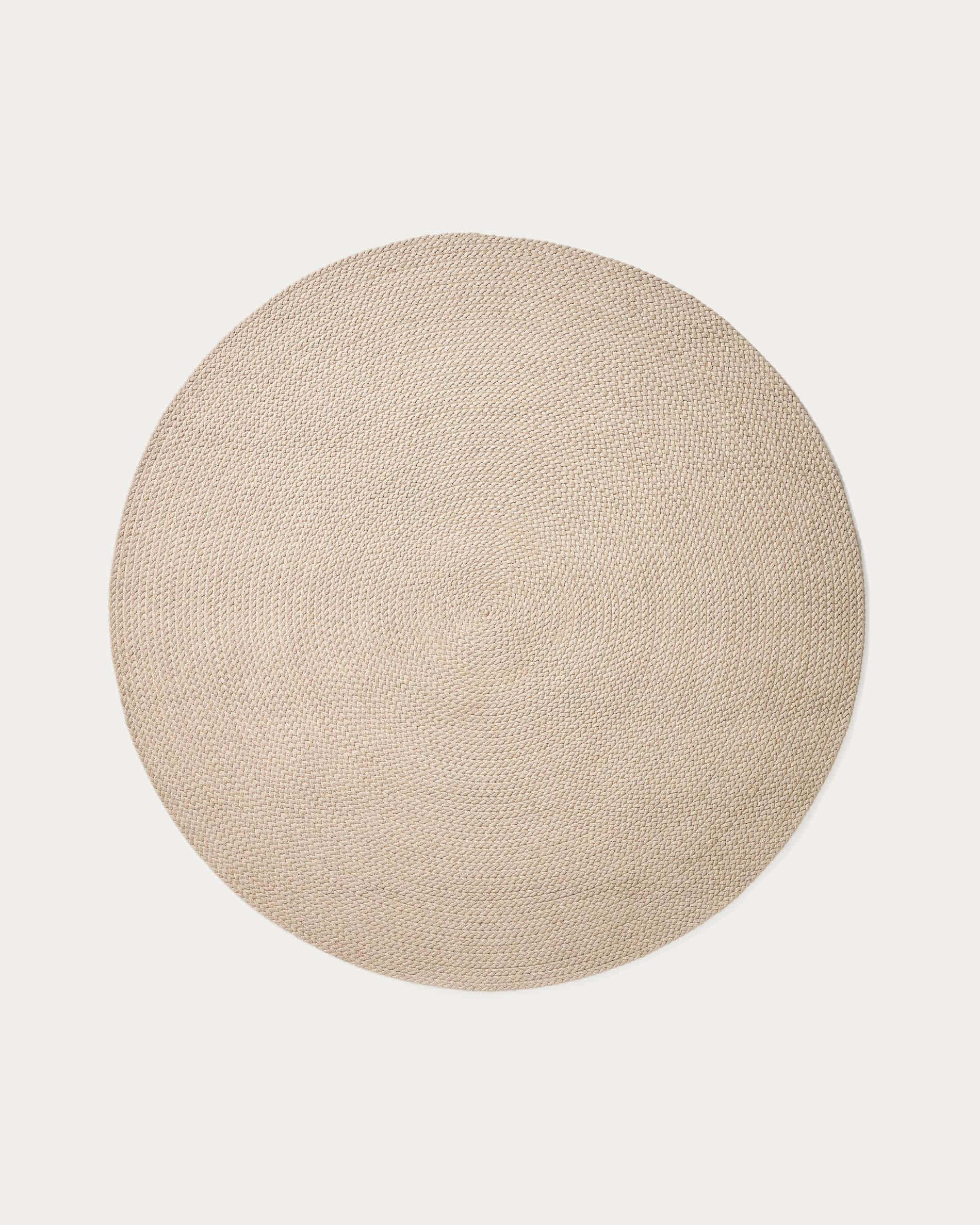 Despas ecru synthetic fibre rug Ø150cm