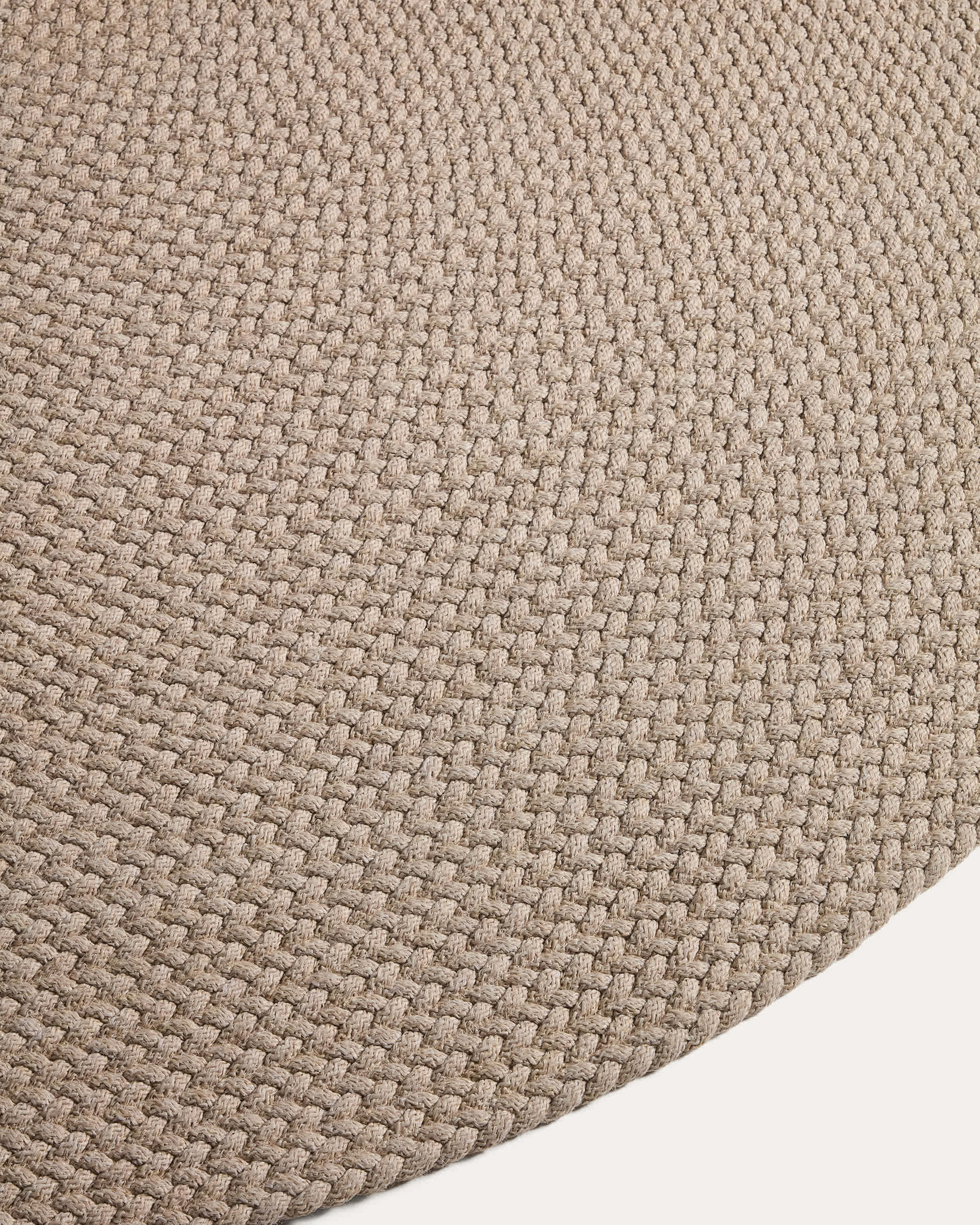 Despas ecru synthetic fibre rug Ø200cm