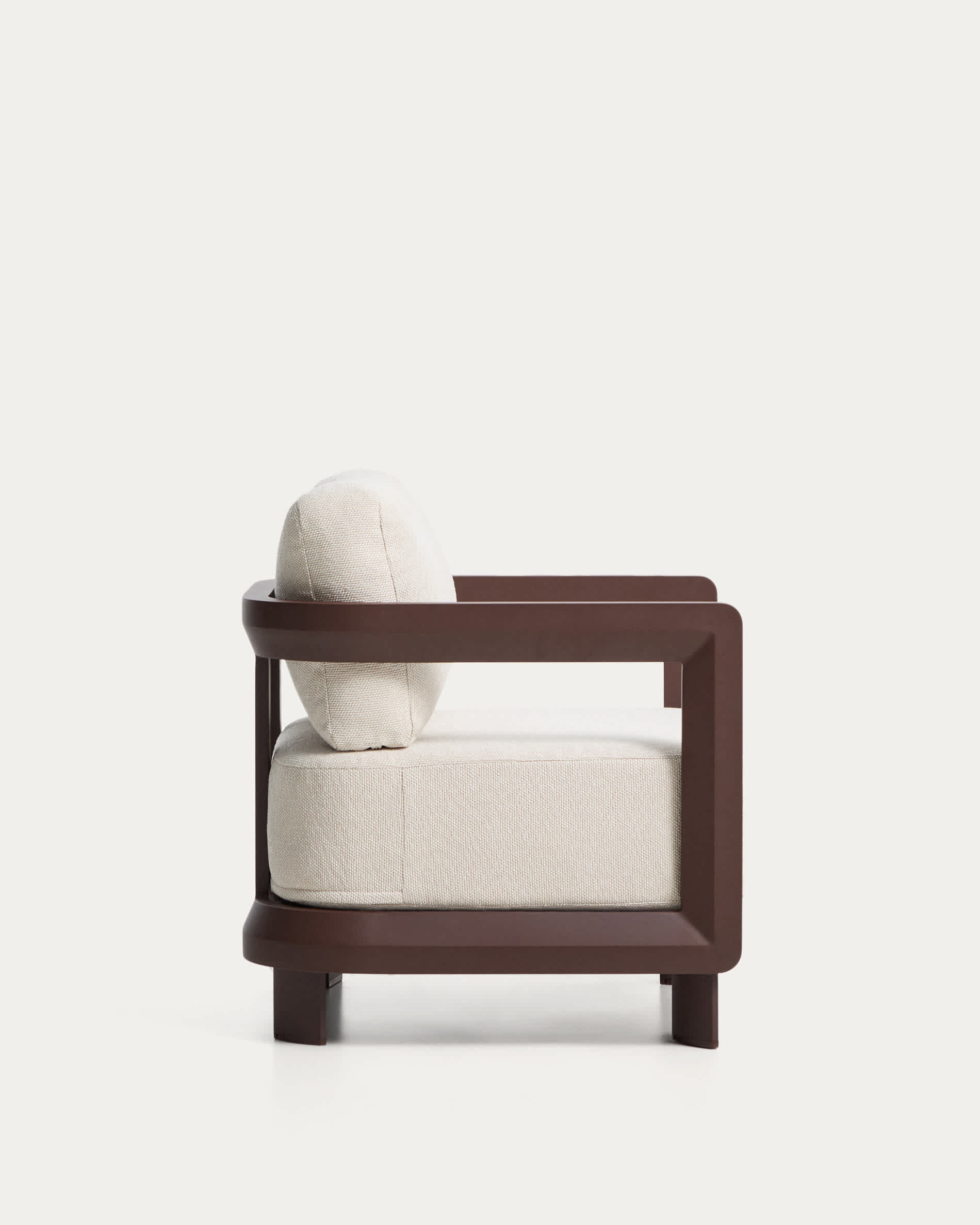 Nerano brown aluminium outdoor armchair