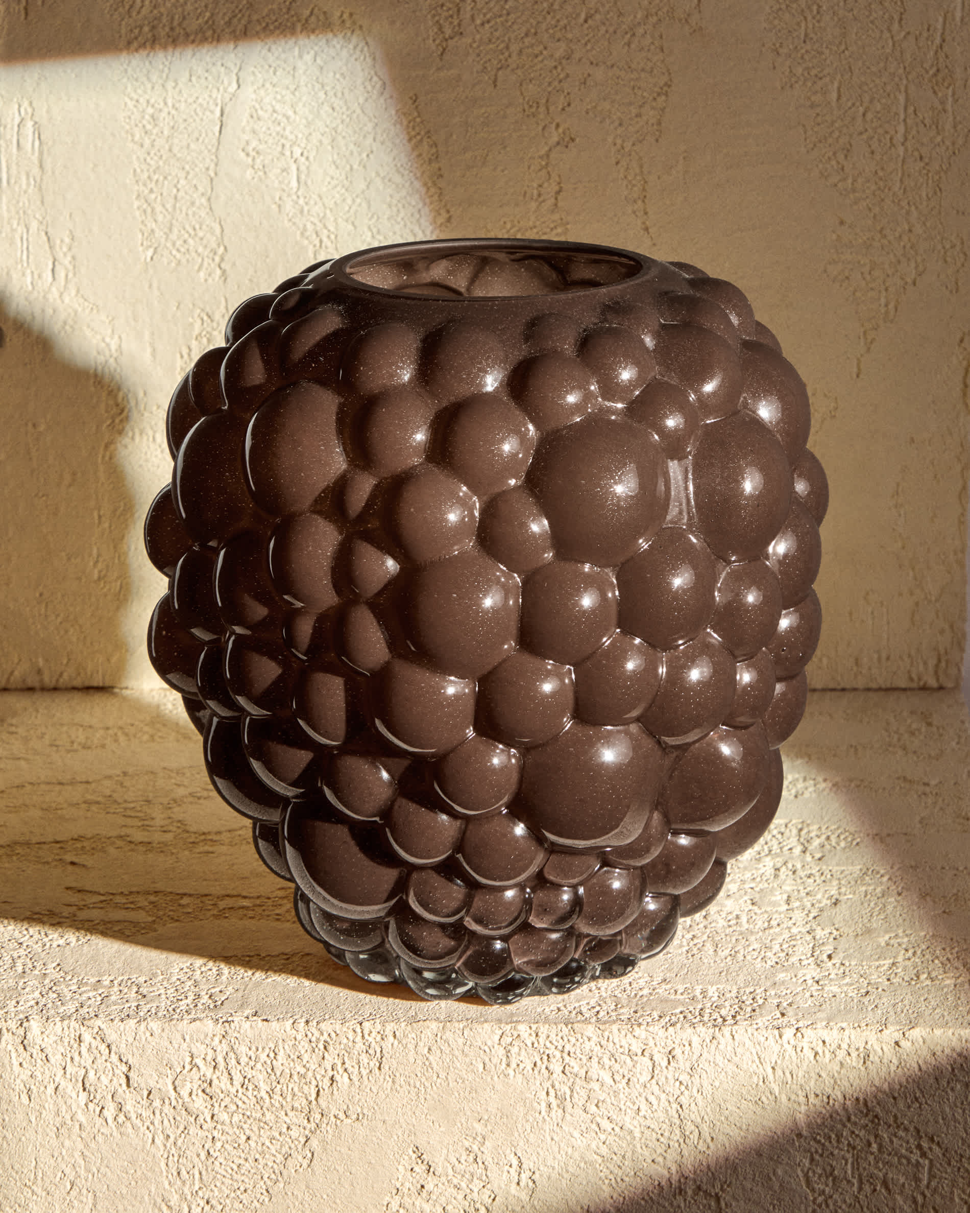 Mure brown glass vase 30cm