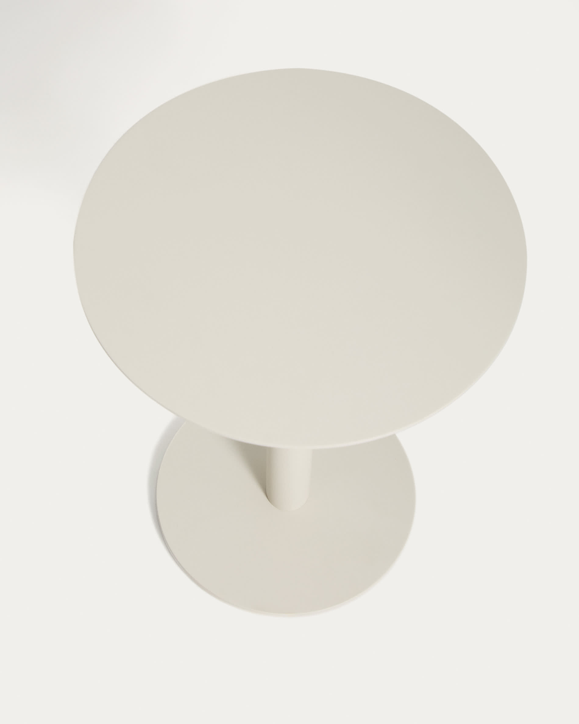 Asinara ecru aluminium side table Ø40 cm