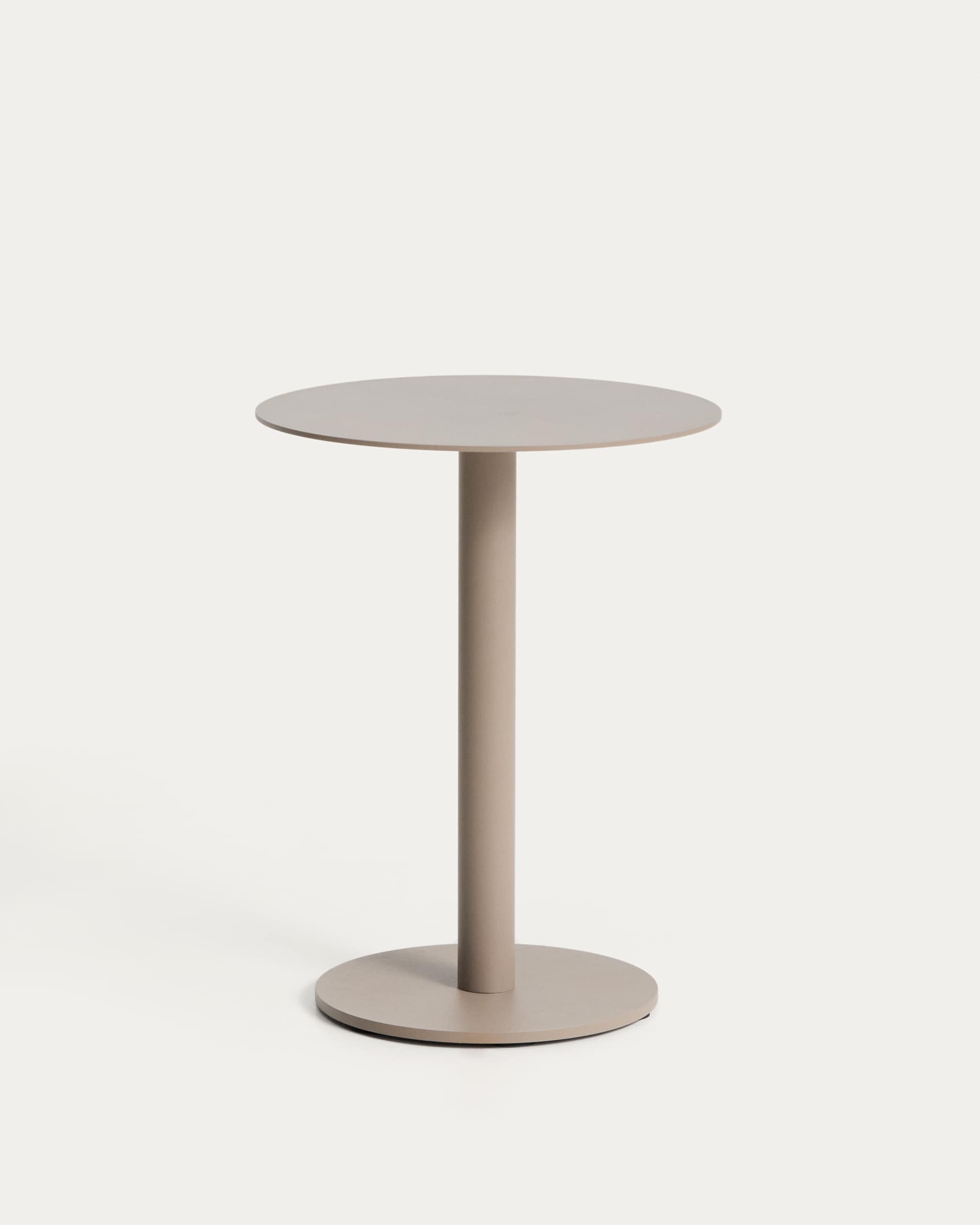 Asinara taupe aluminium side table Ø40cm