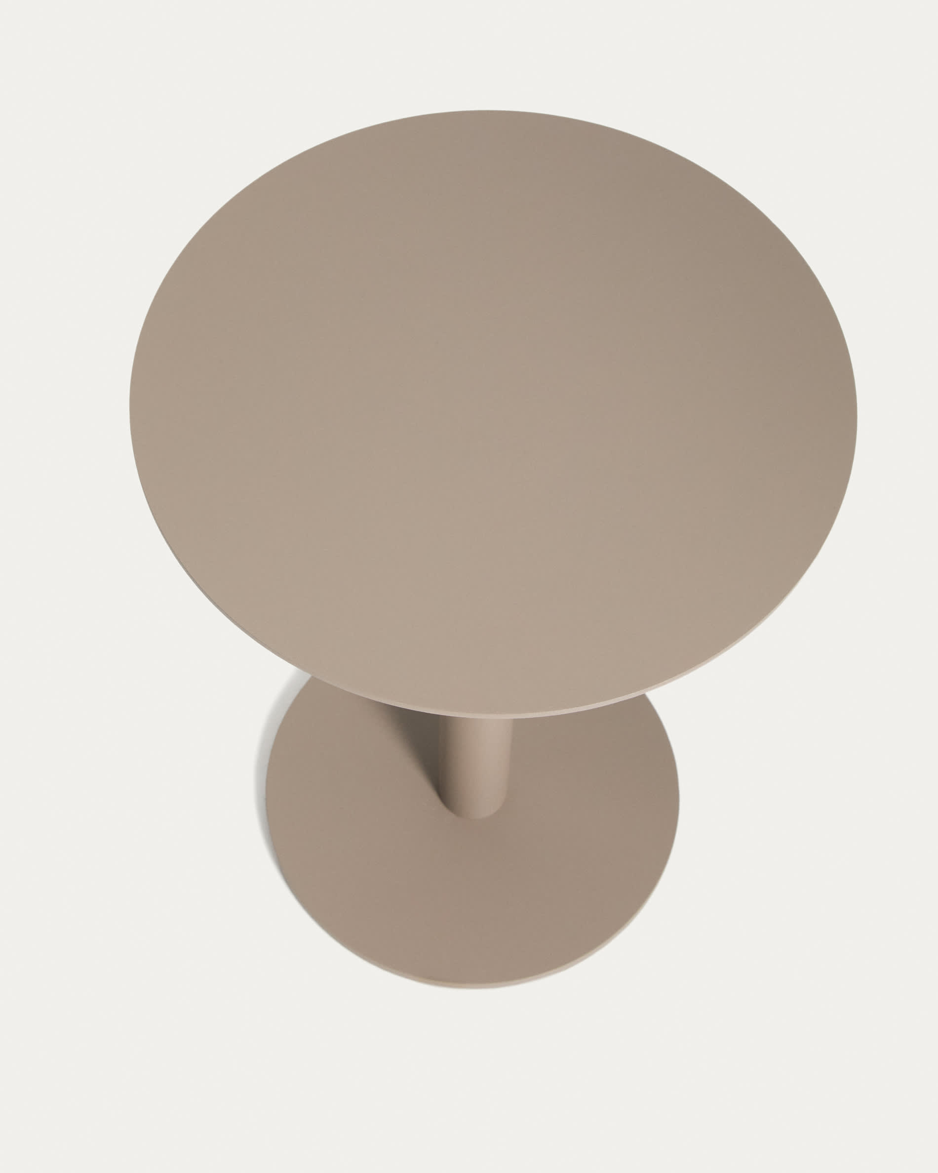 Asinara taupe aluminium side table Ø40cm