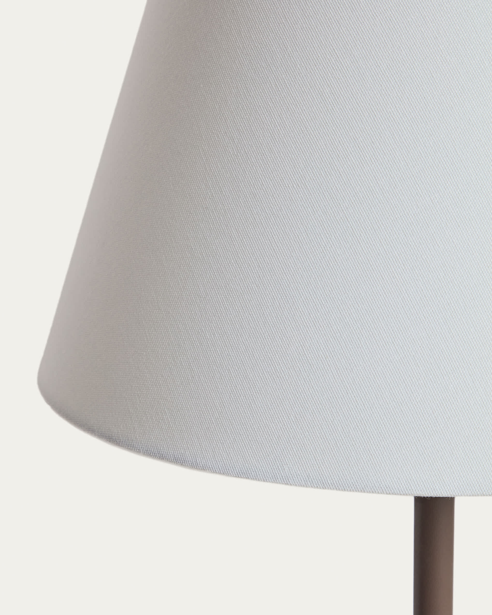 Navat metal floor lamp with brown distressed finish