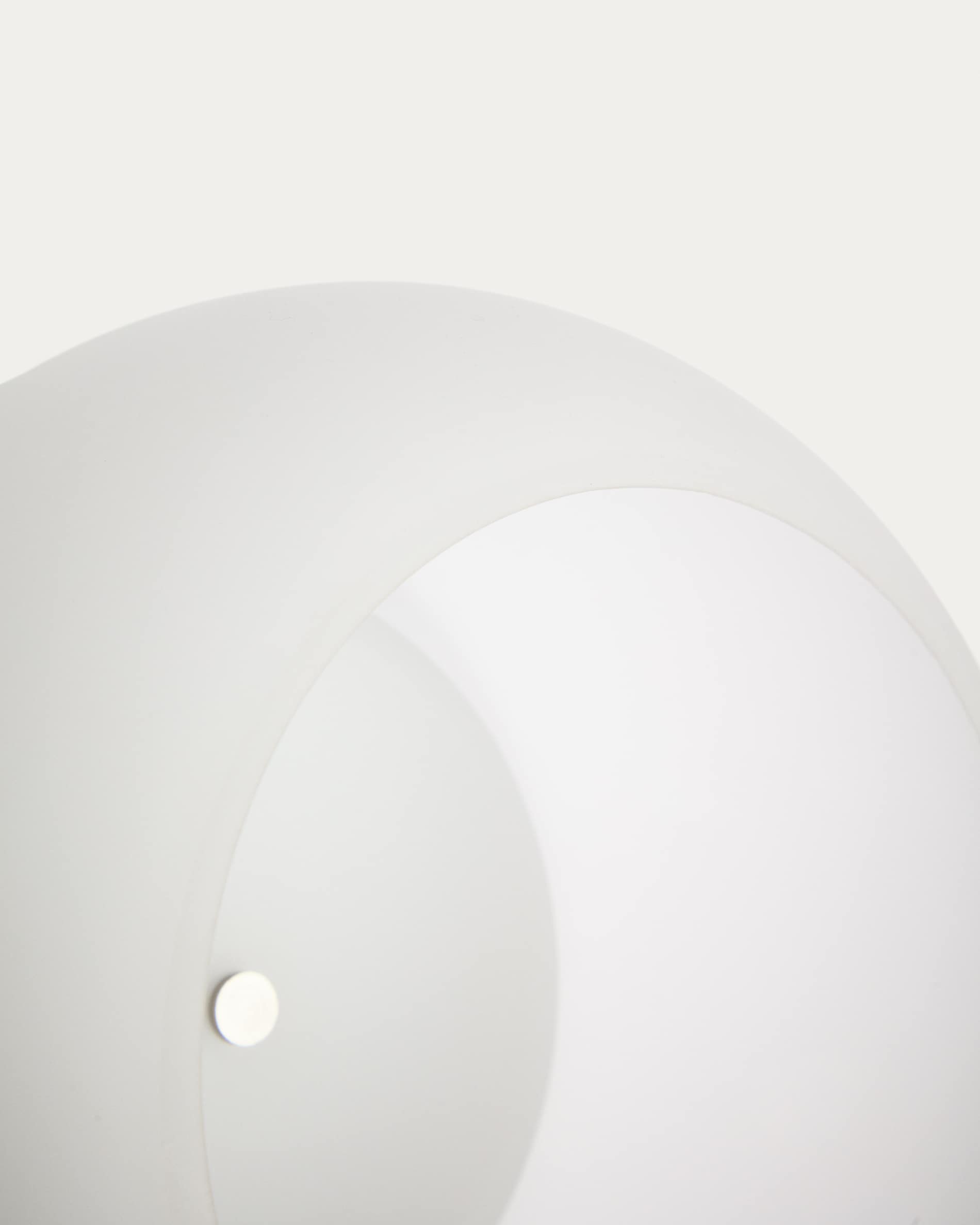 Leruna frosted glass and metal LED wall lamp with galvanised finish Ø 20 cm