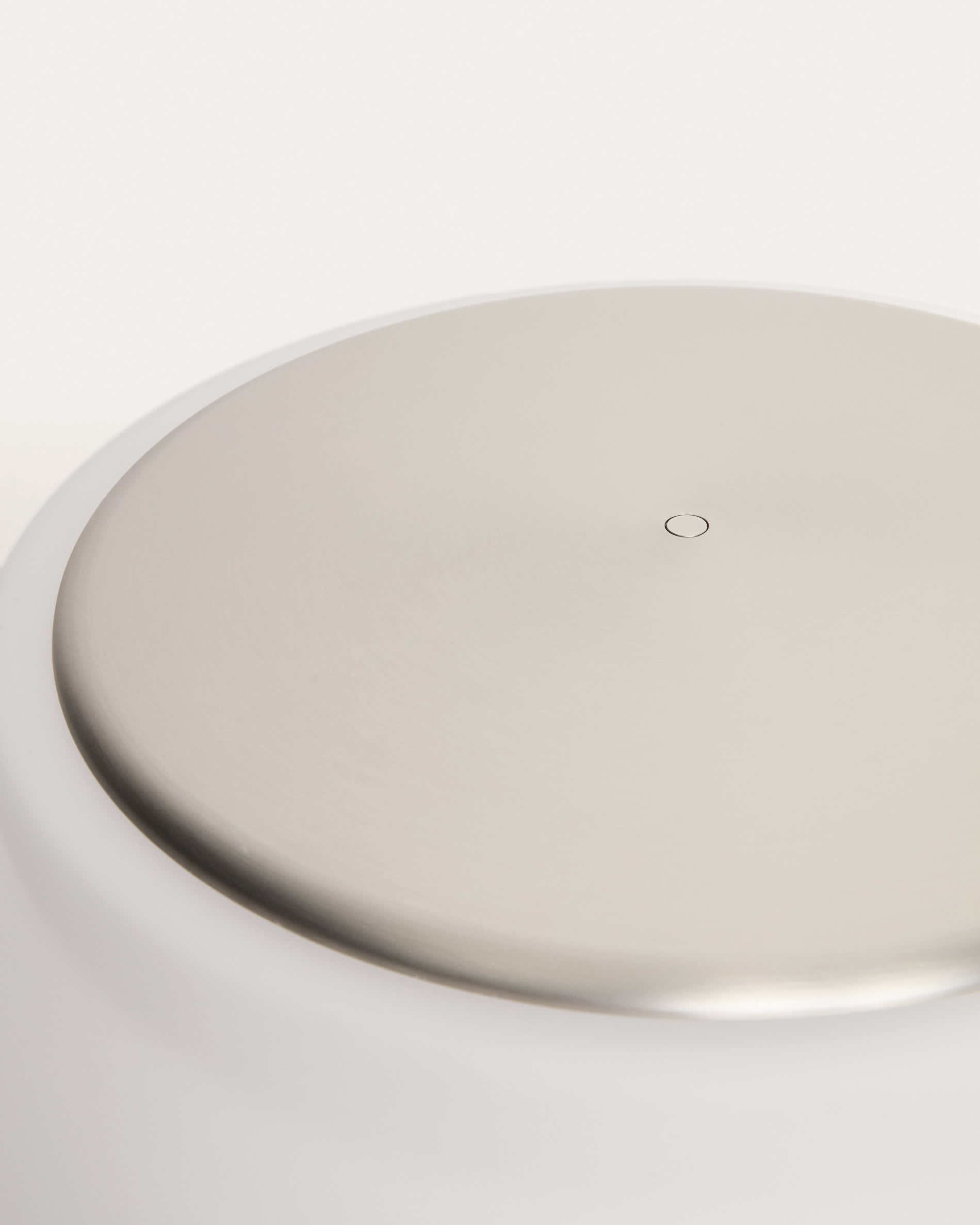 Leruna LED frosted glass and metal floor lamp with galvanised finish