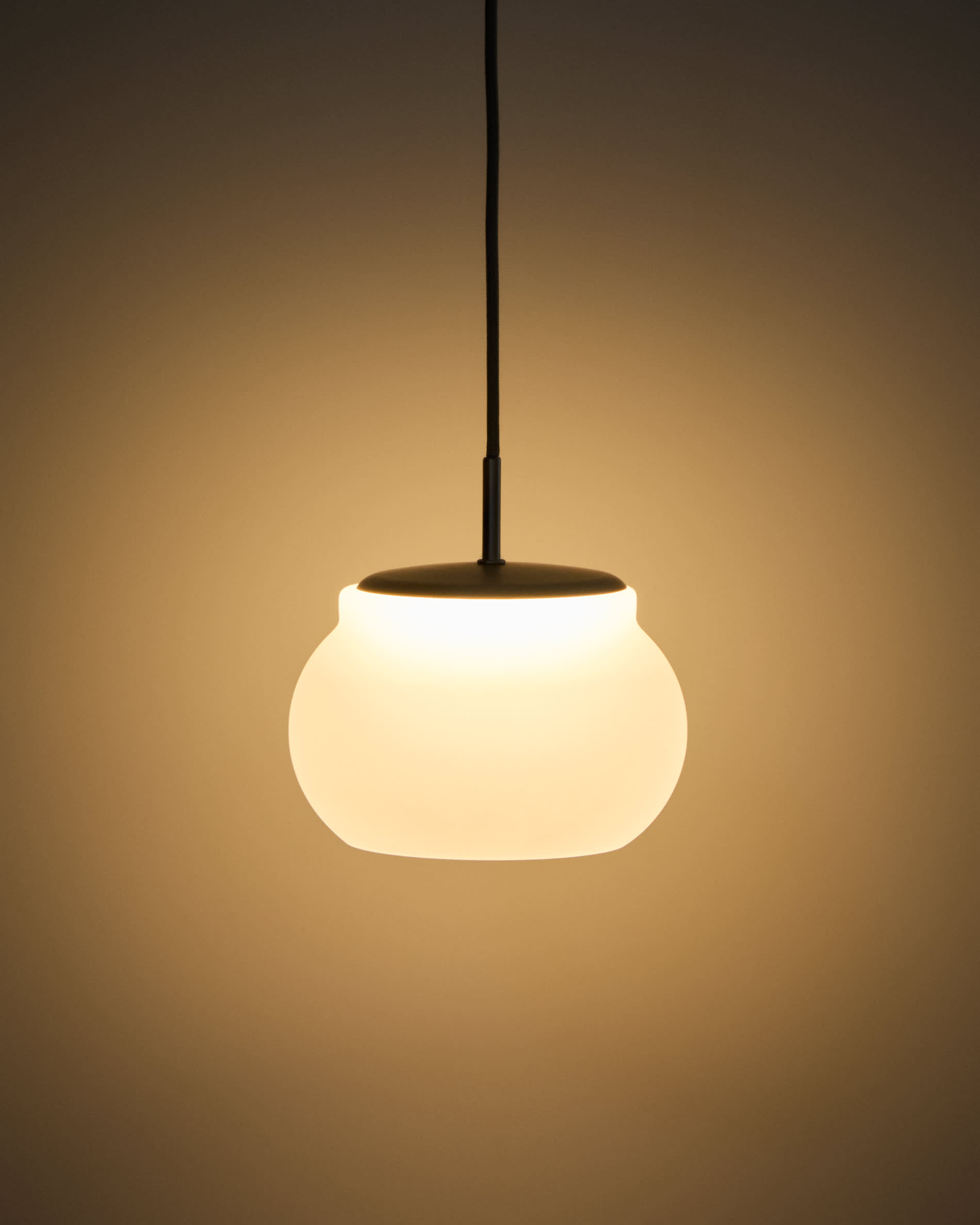 Leruna frosted glass and metal LED ceiling lamp with galvanised finish Ø 20 cm