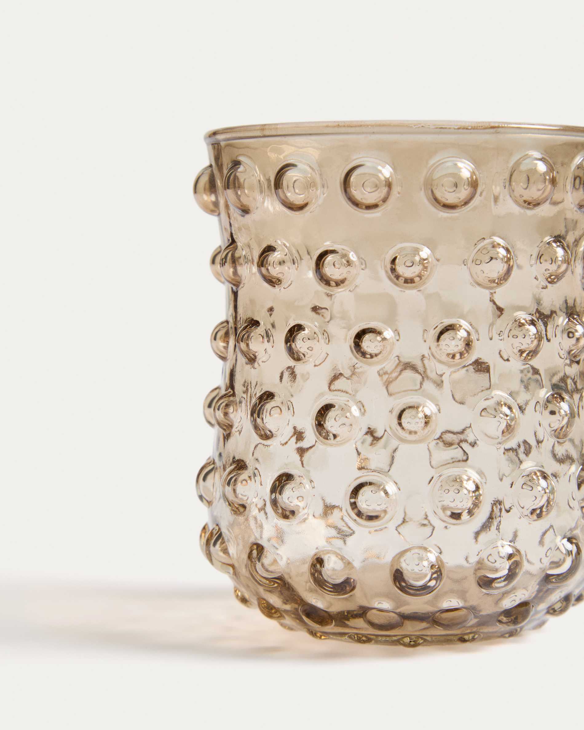 Evoria drinking glass with brown relief 31 cl