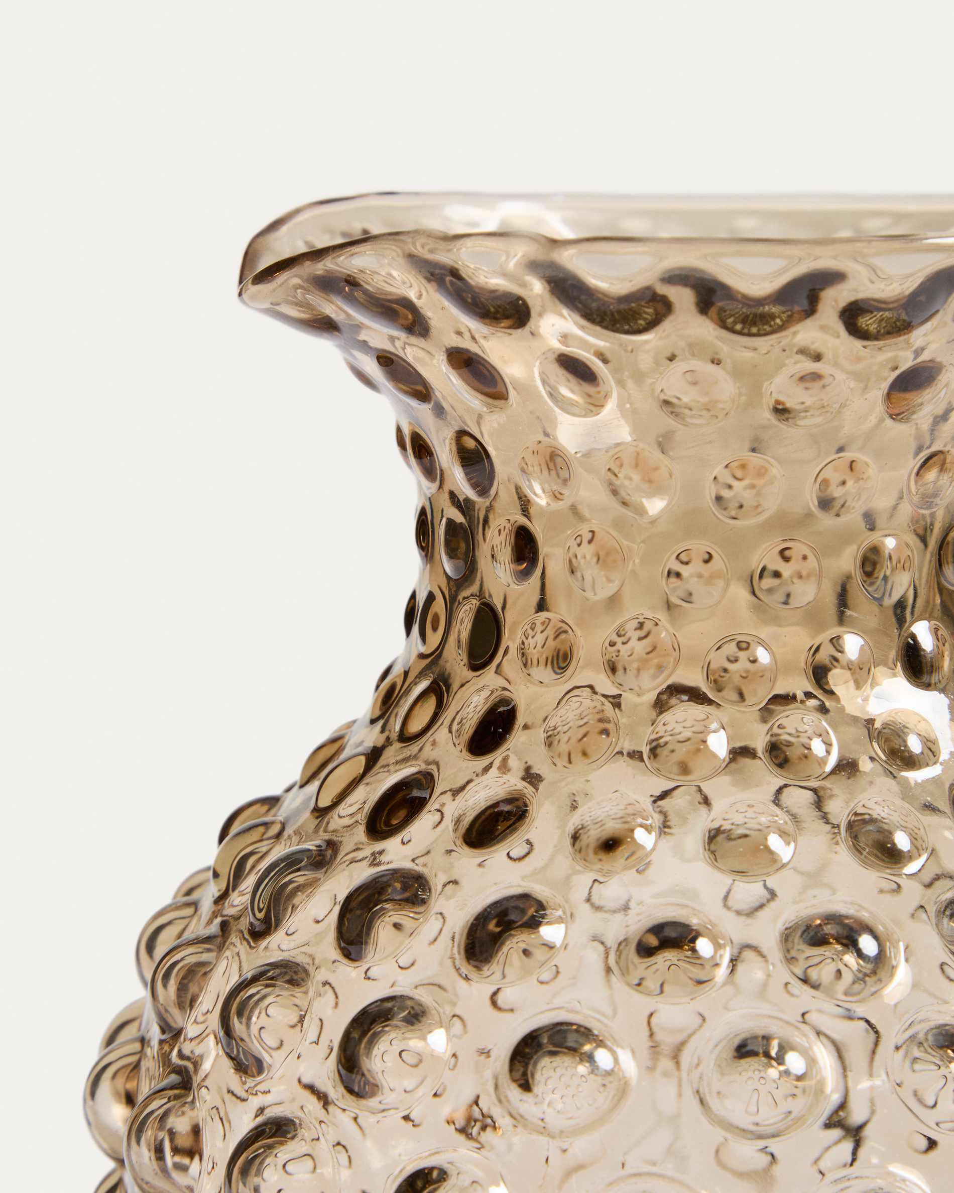 Evoria glass jug with brown relief 2.6 l
