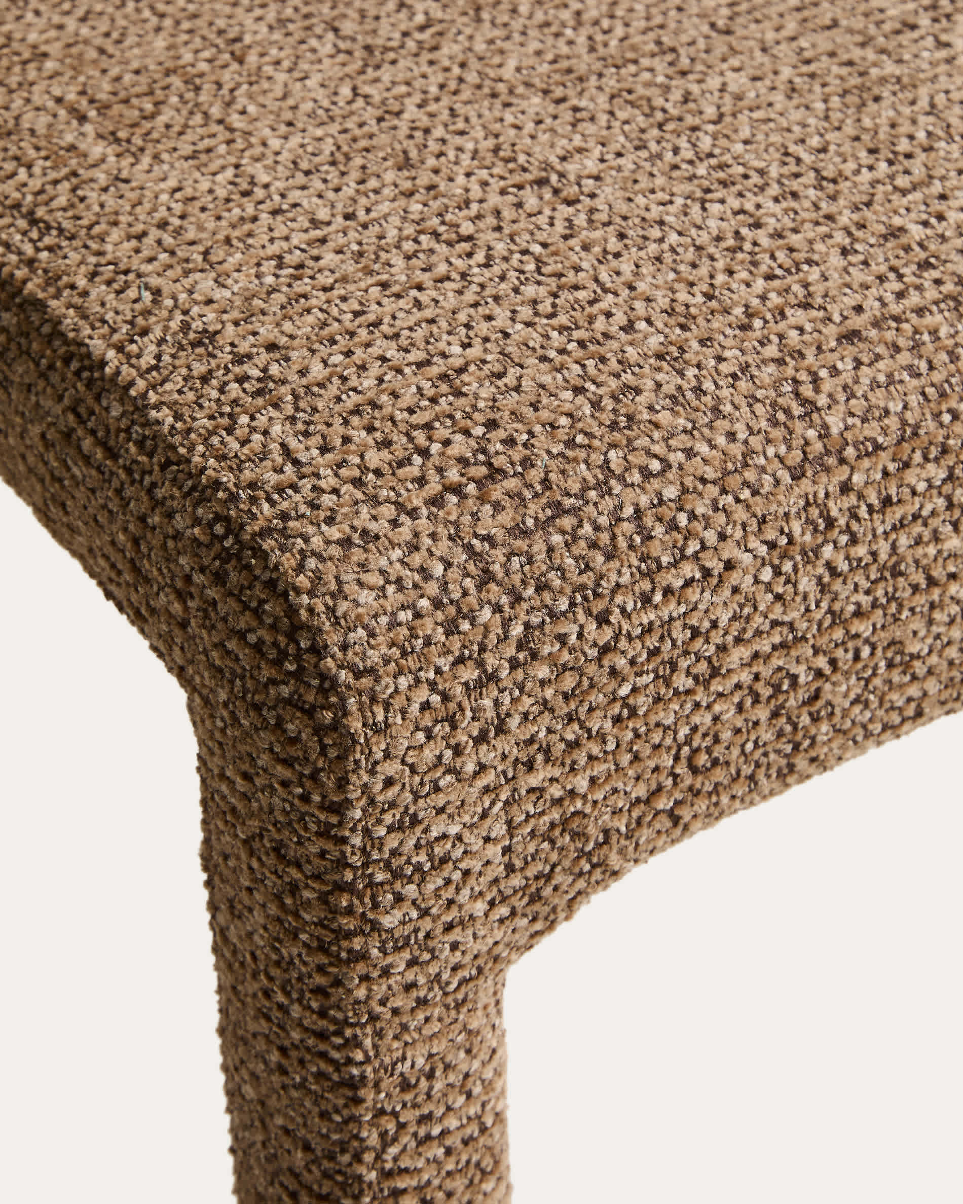 Loria stackable chair in chocolate brown chenille FSC 100%