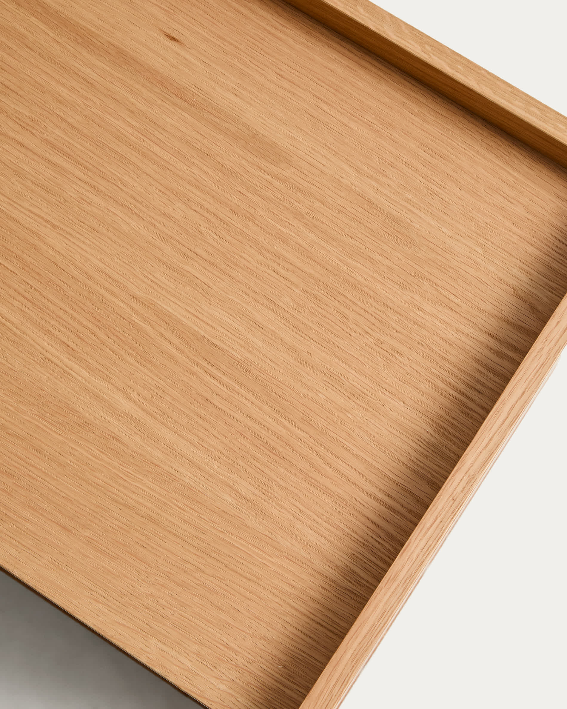 Onix bedside table, 2 drawers, oak veneer in a natural tone finish, 60 x 47 cm FSC Mix Credit