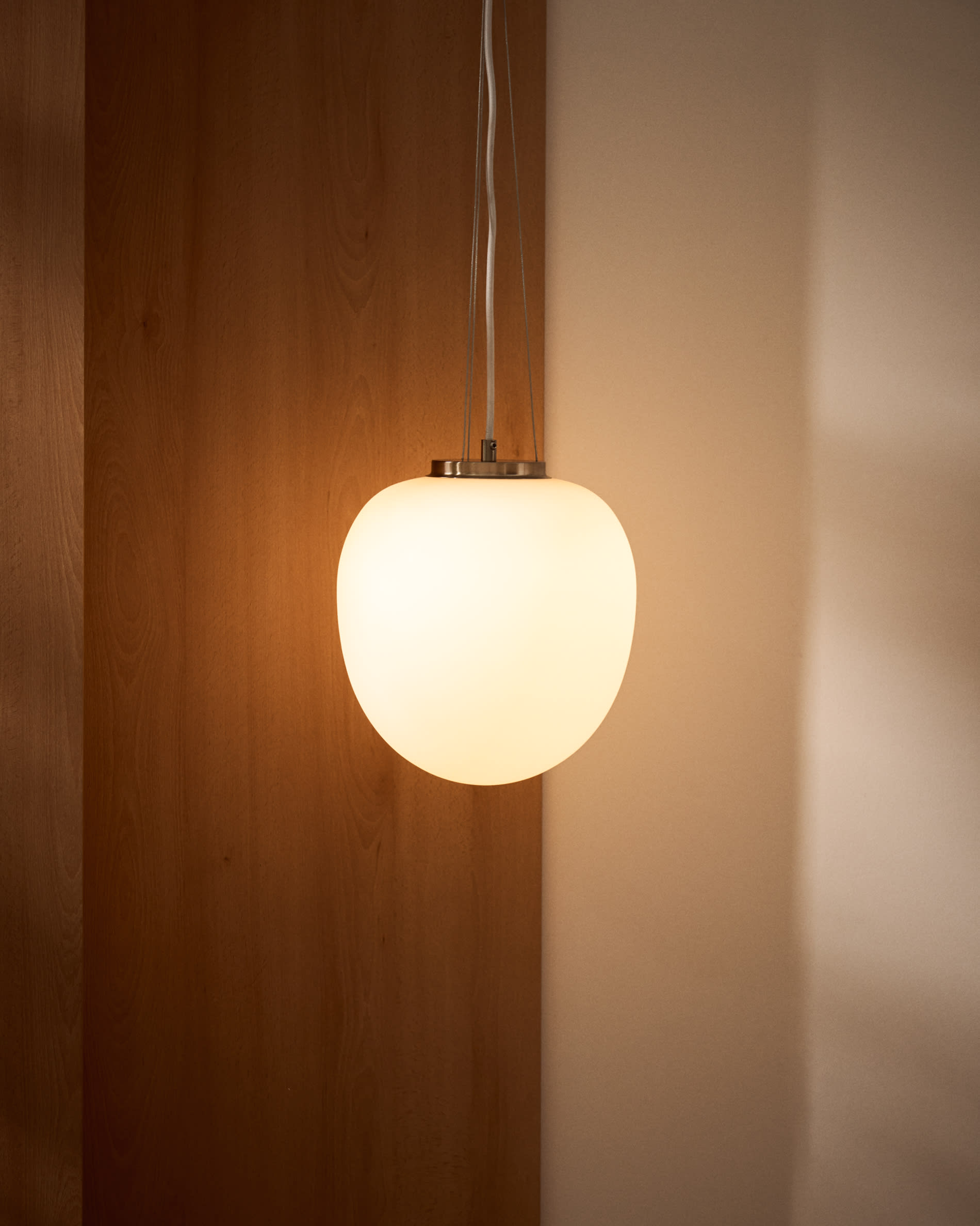 Ardali ceiling lamp in smoked glass and steel with brushed finish Ø25cm