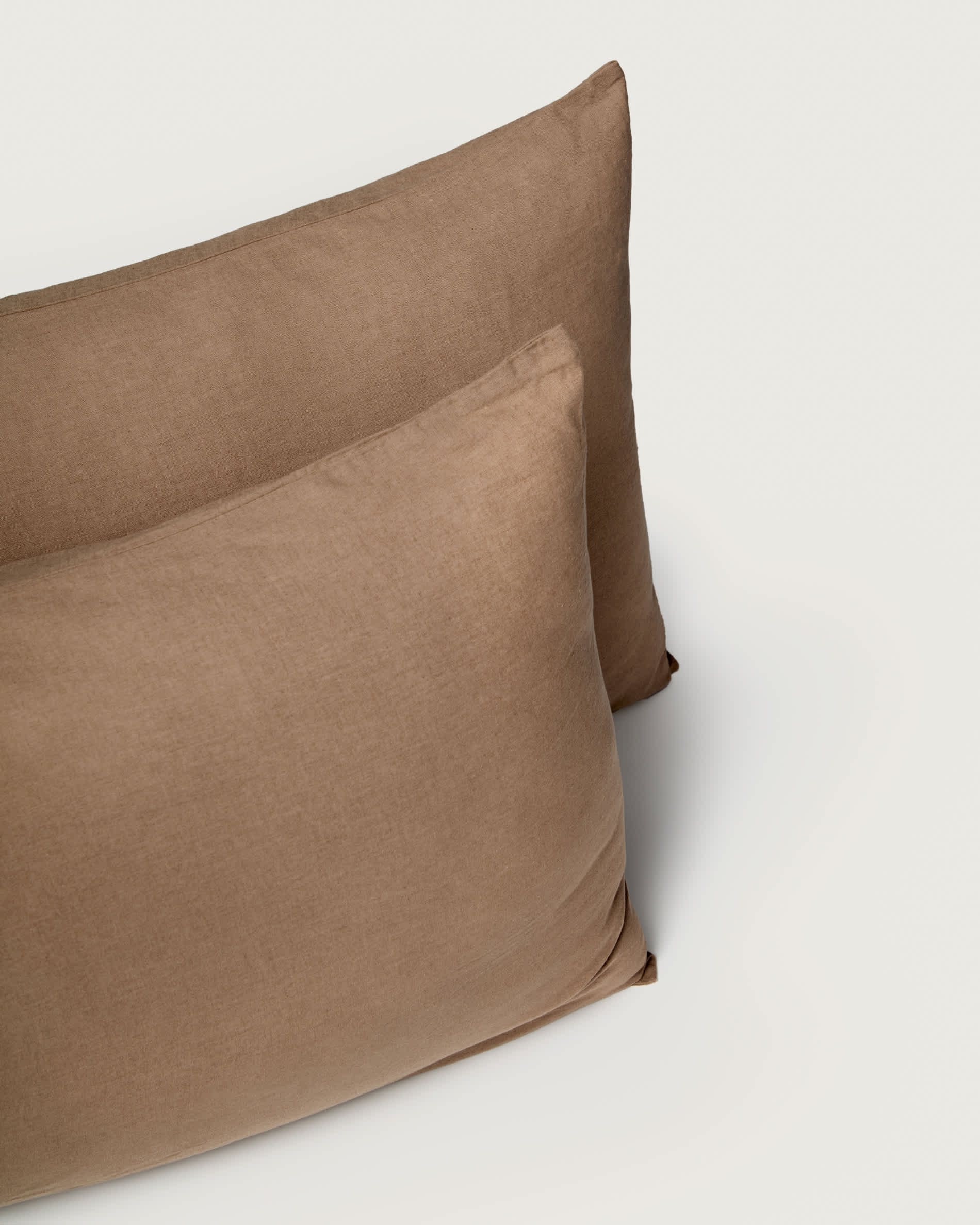 Simmel set of 2 brown linen blend pillowcases 50 x 70 cm