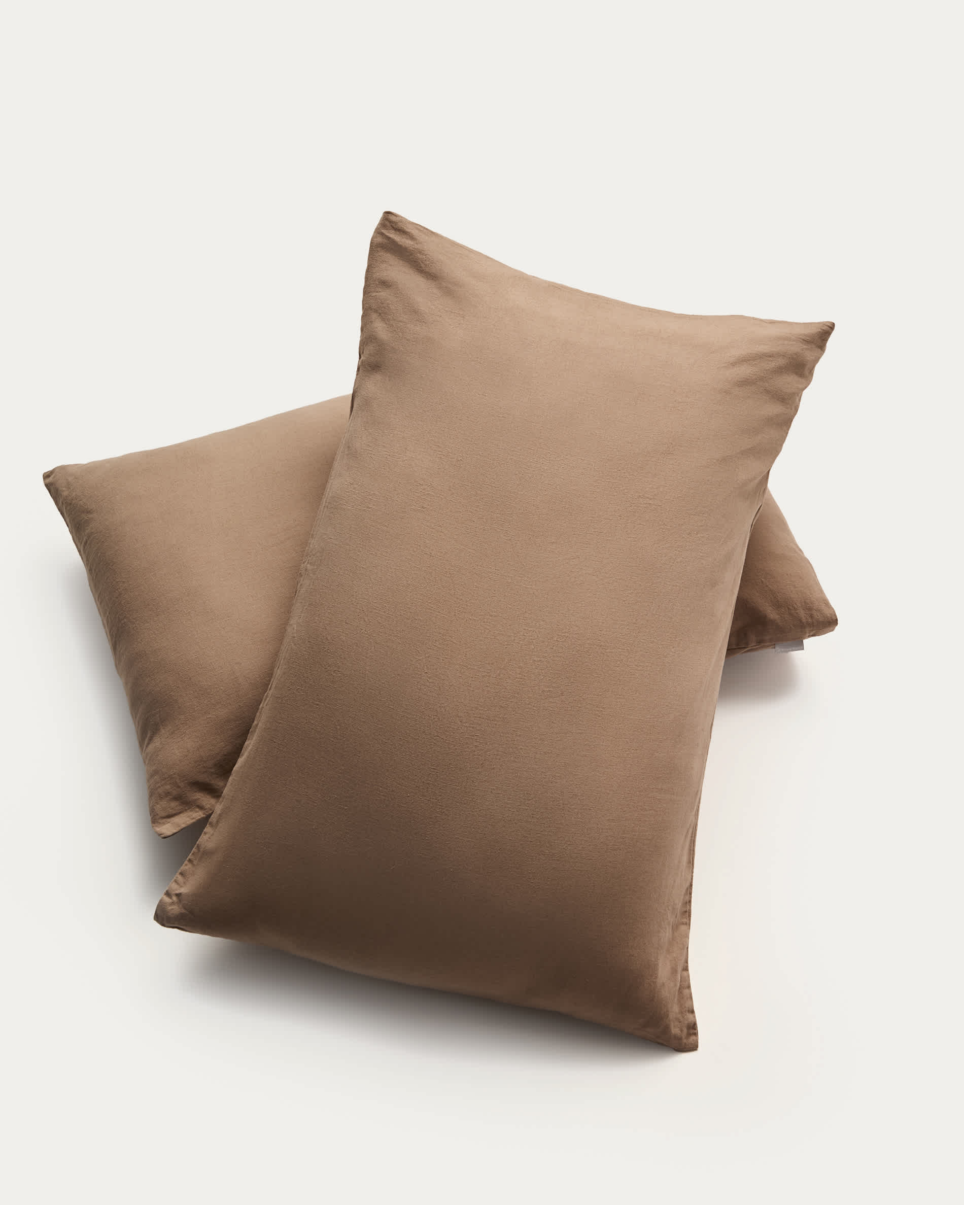 Simmel brown linen blend pillowcase 45 x 110cm