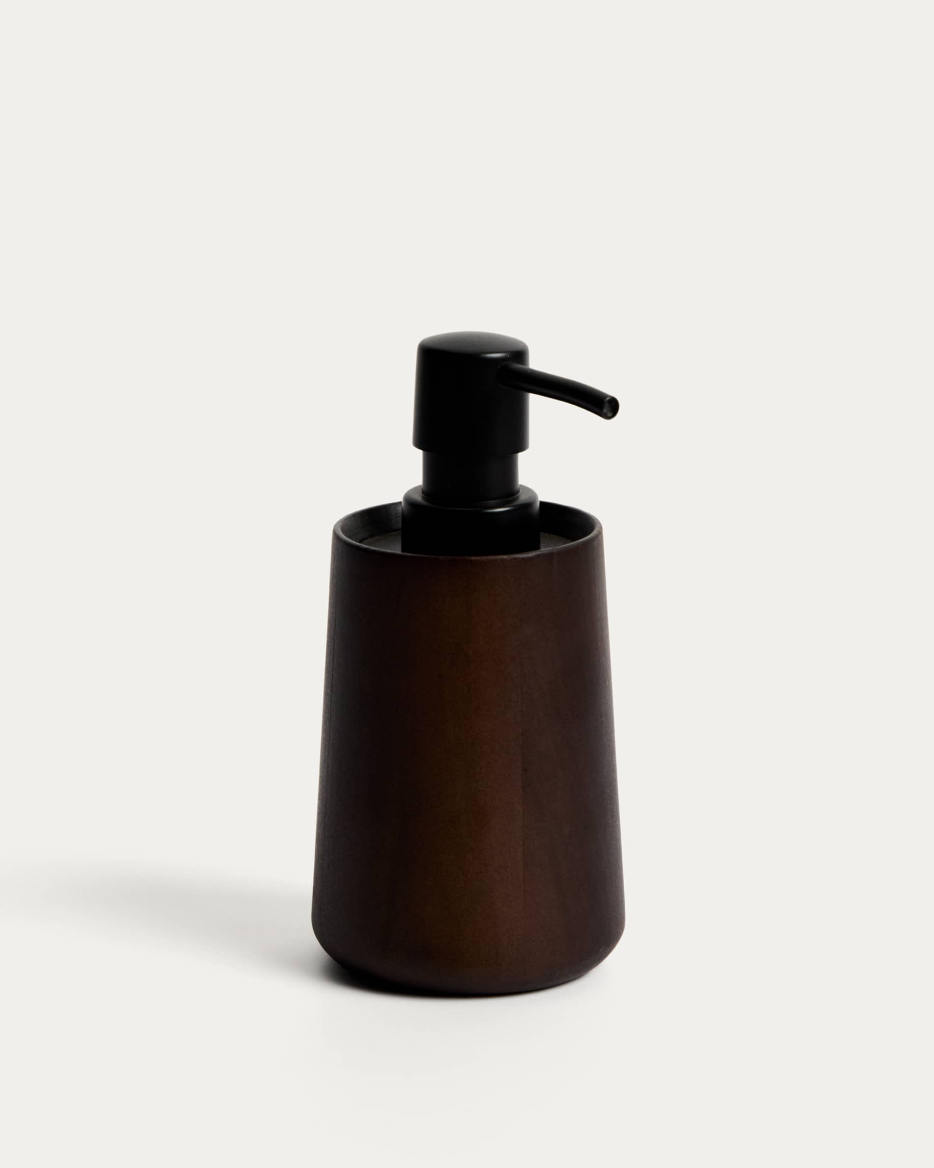 Eide soap dispenser made of FSC 100% dark hevea wood