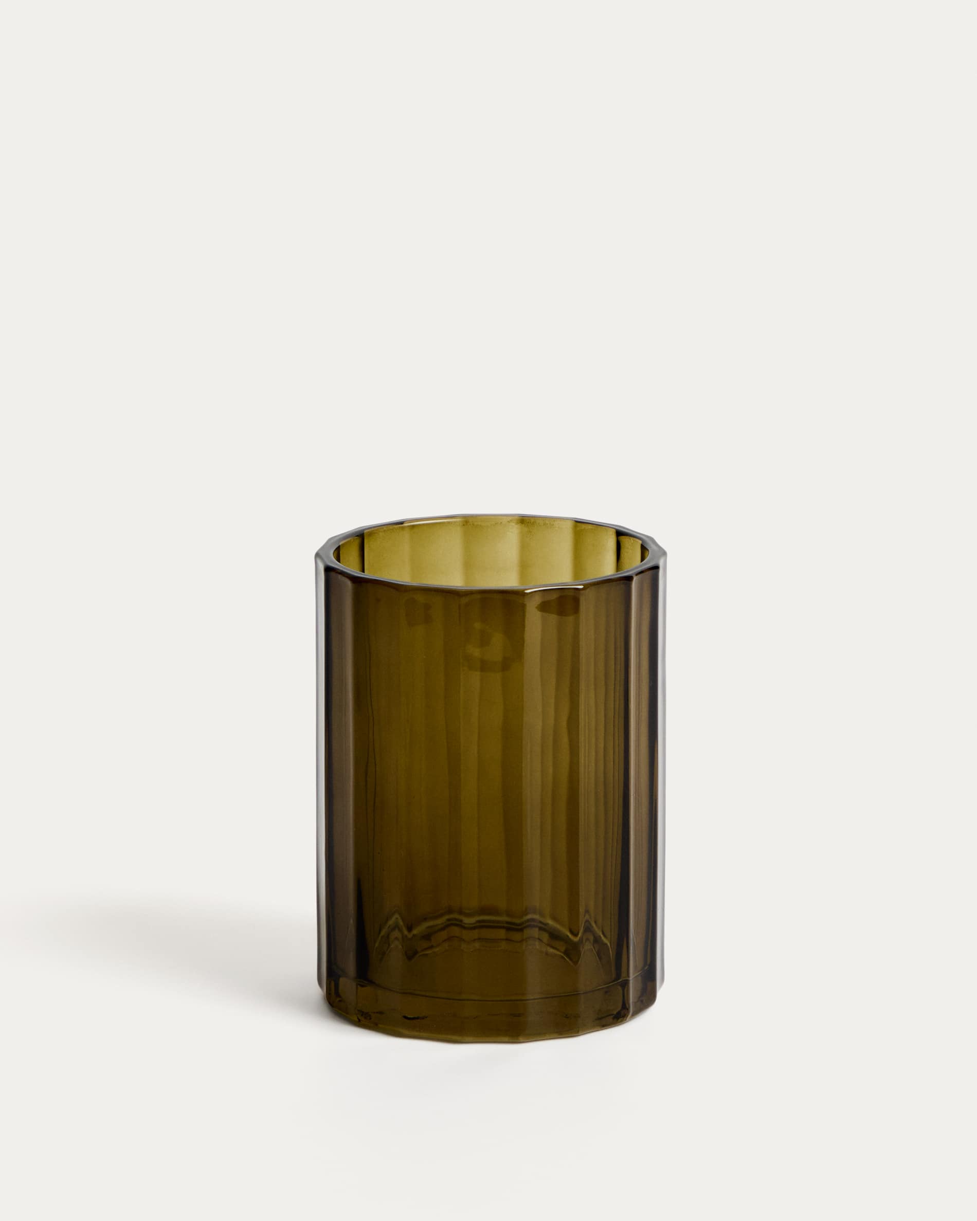 Anetan green glass toothbrush holder
