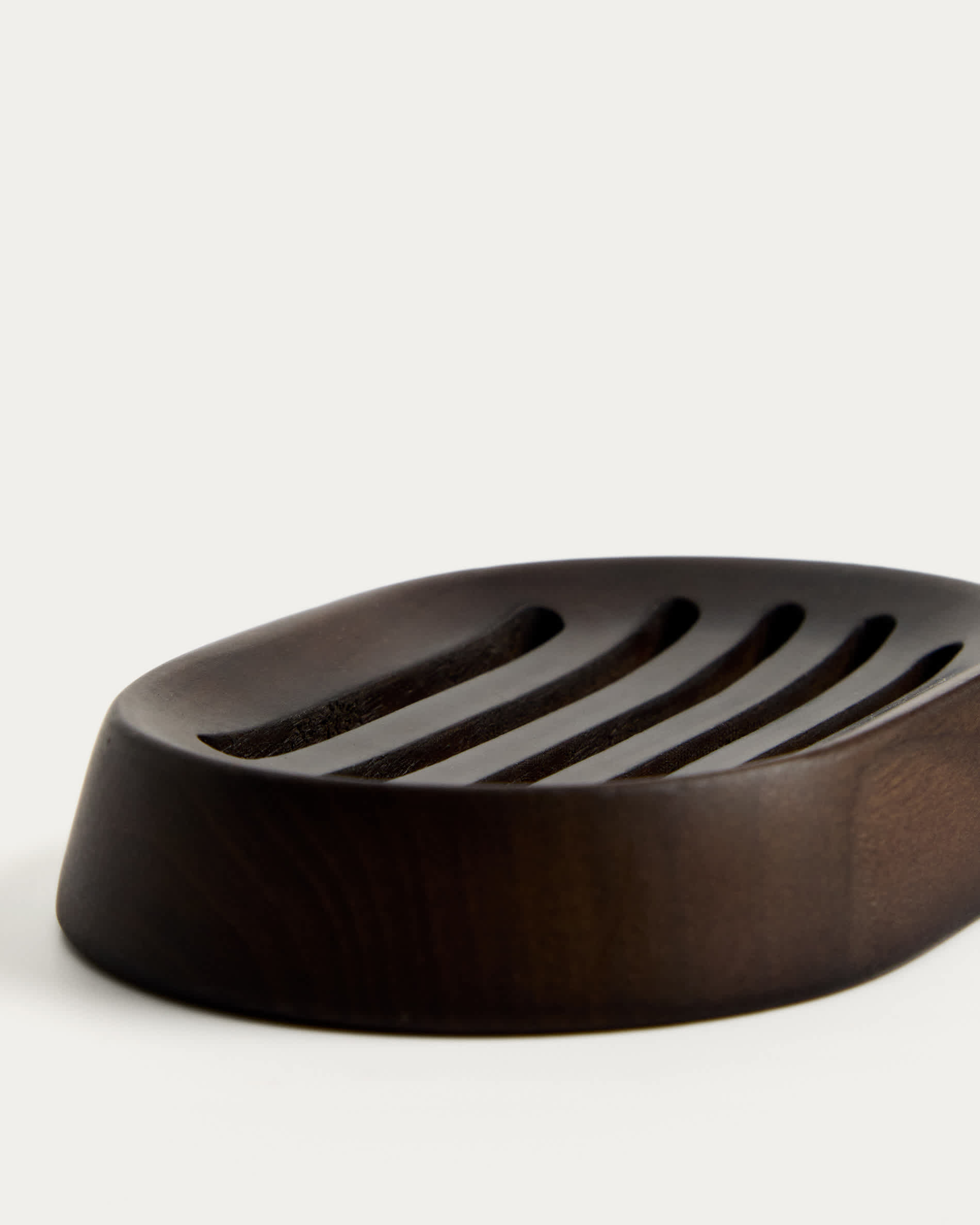 Eide soap dish made of FSC 100% dark hevea wood