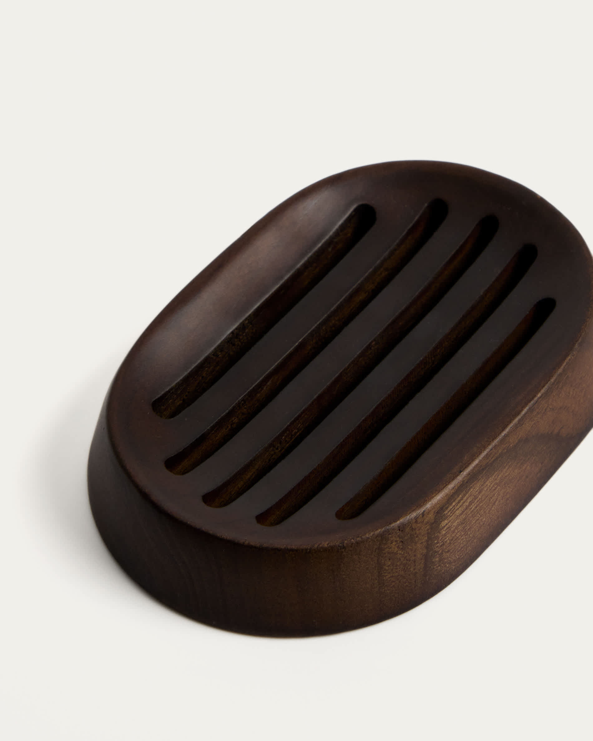 Eide soap dish made of FSC 100% dark hevea wood