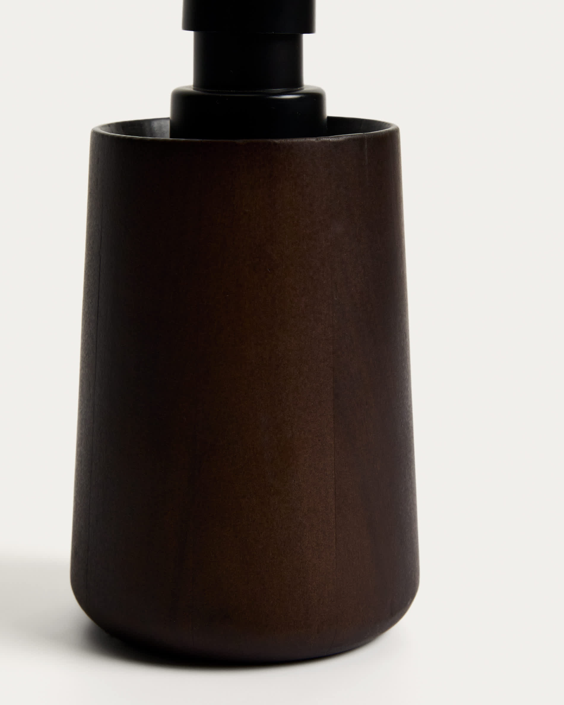 Eide soap dispenser made of FSC 100% dark hevea wood