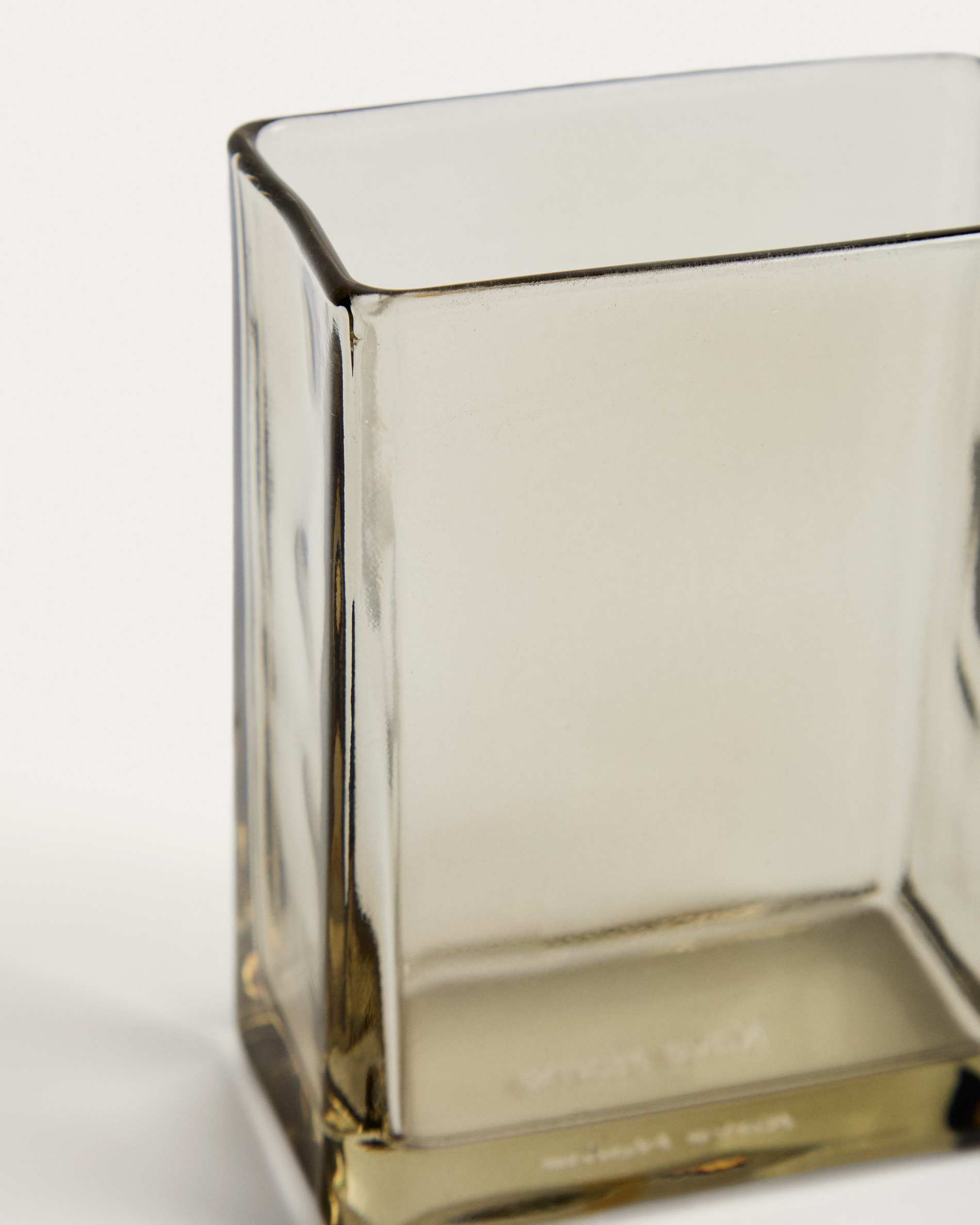 Meris light brown translucent glass toothbrush holder
