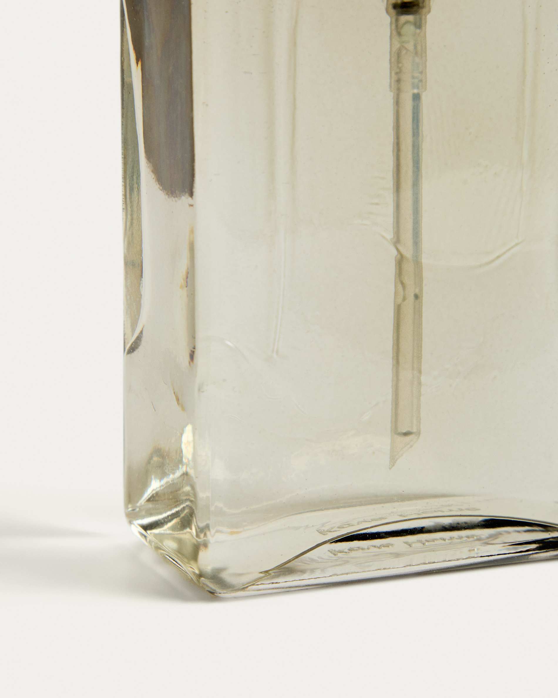 Light brown translucent glass Meris soap dispenser