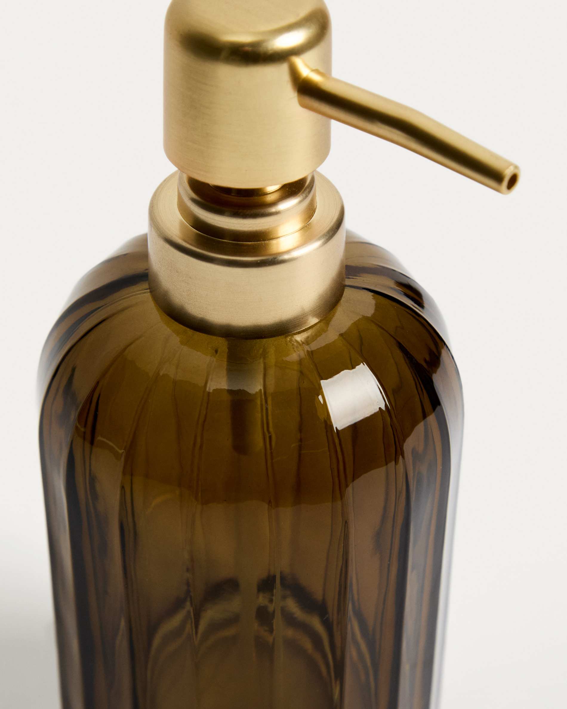 Anetan green glass soap dispenser