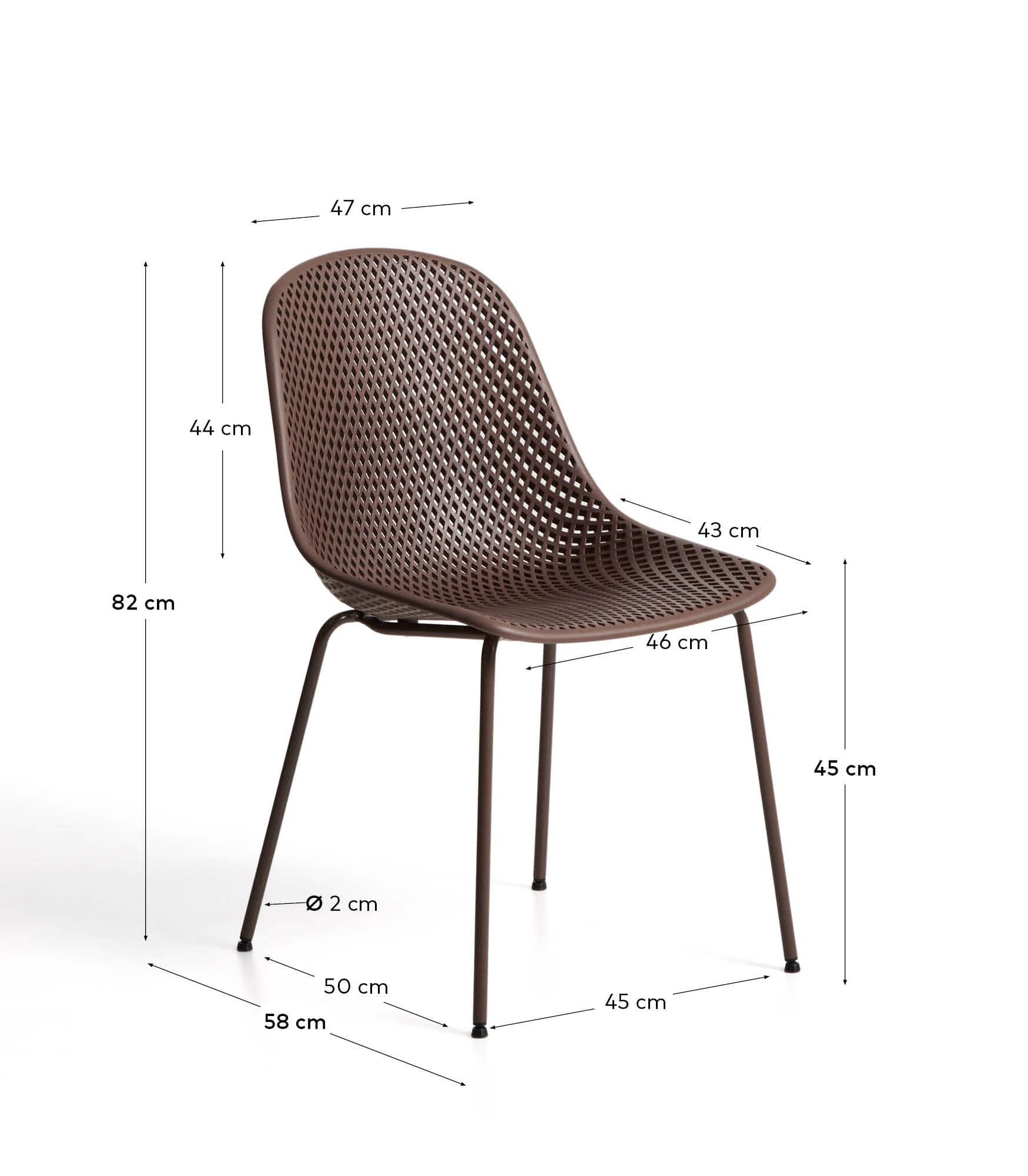 Quinby brown outdoor chair