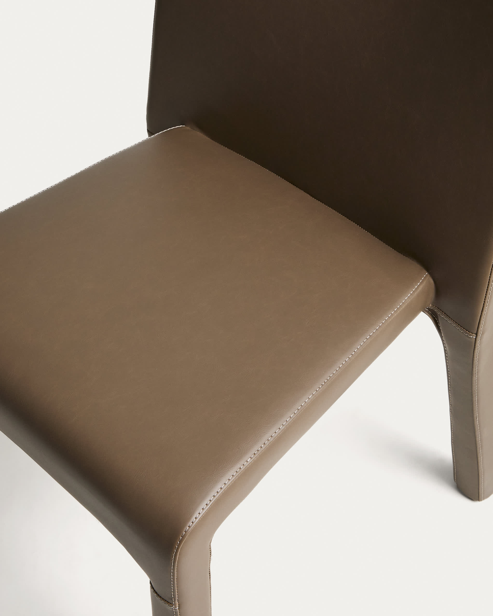 Loria stackable chair in brown polyurethane FSC 100%