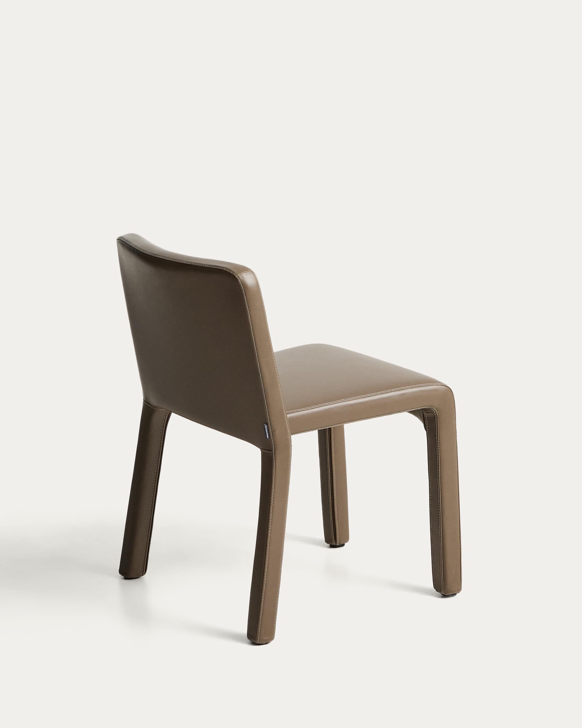 Loria stackable chair in brown polyurethane FSC 100%