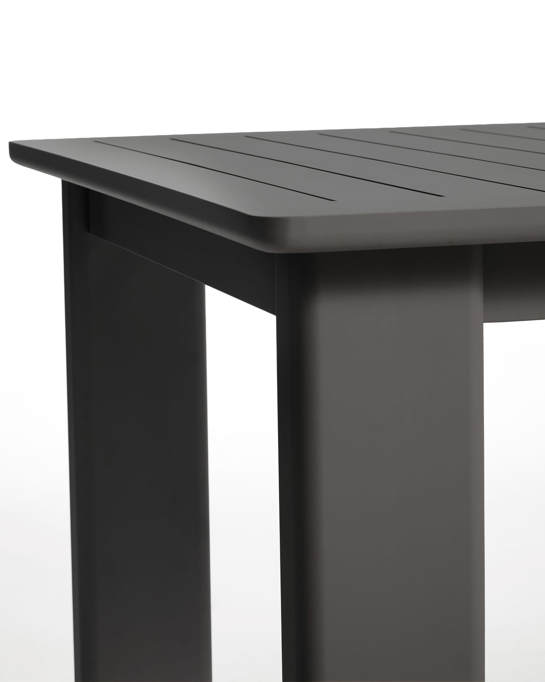 Livorno extendable table set in graphite aluminium with 6 Alimia chairs in graphite aluminium and grey synthetic rope cord 233 (350) x 100cm