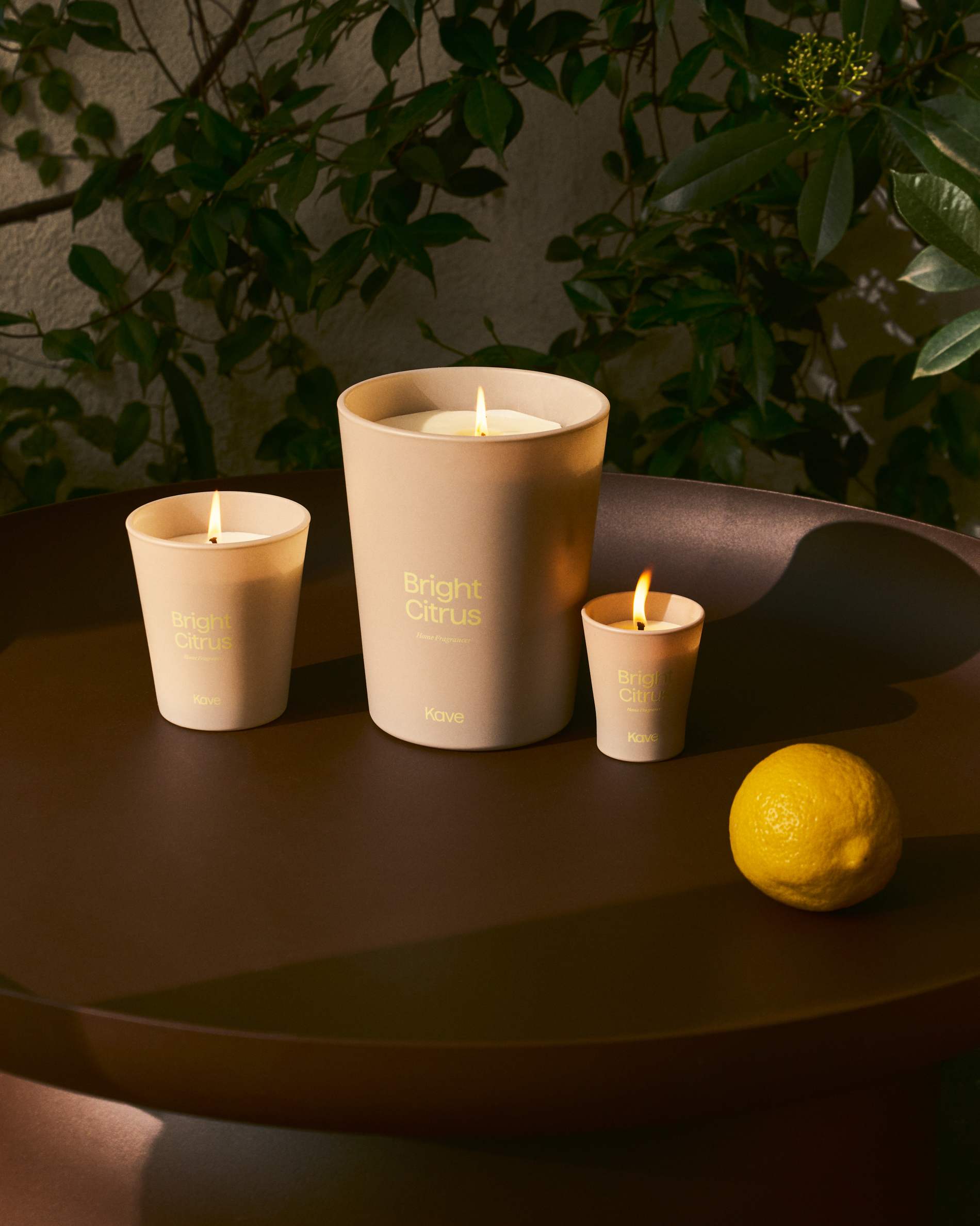 Bright Citrus citronella scented candle 200g