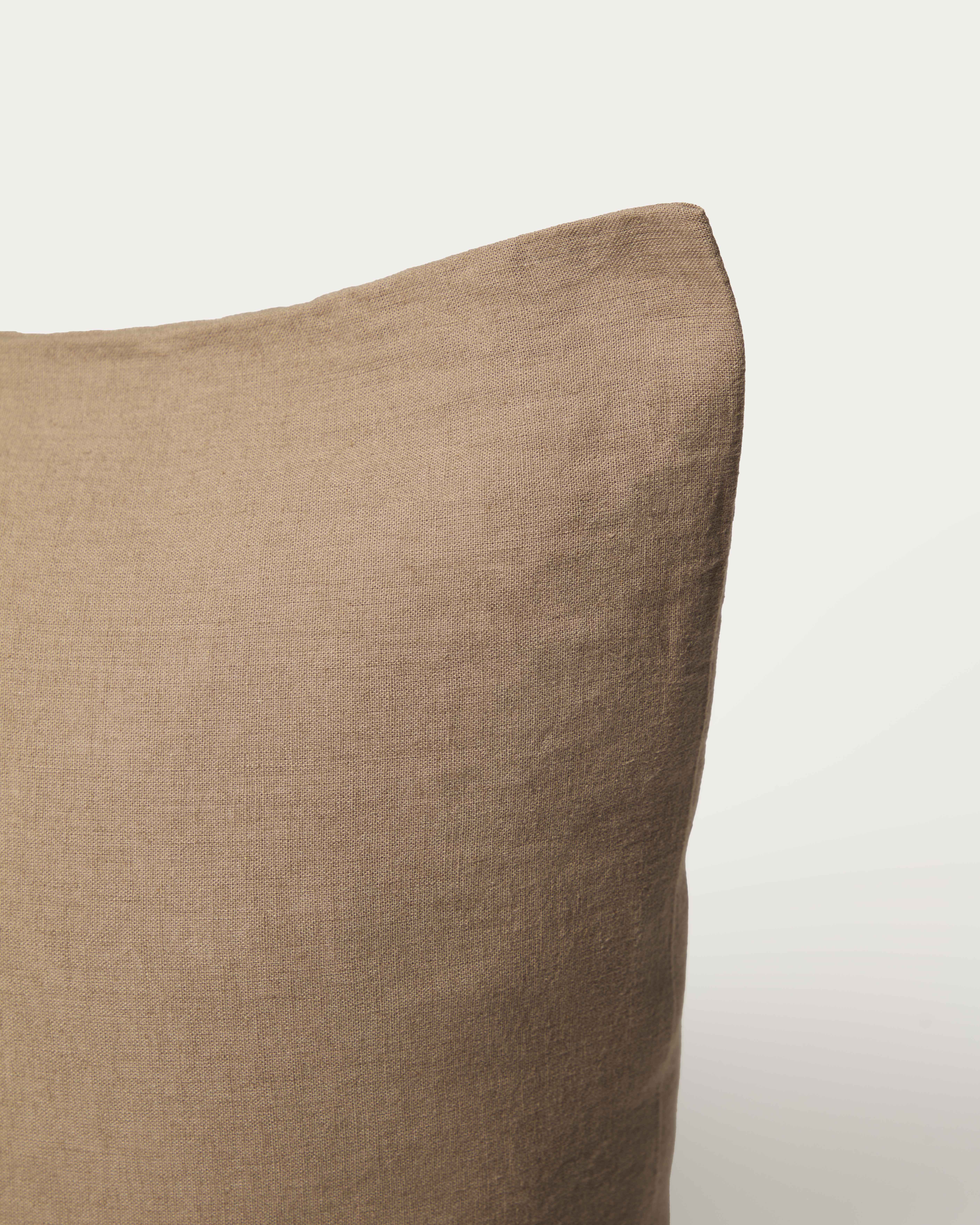 Simmel brown linen blend pillowcase 45 x 110cm