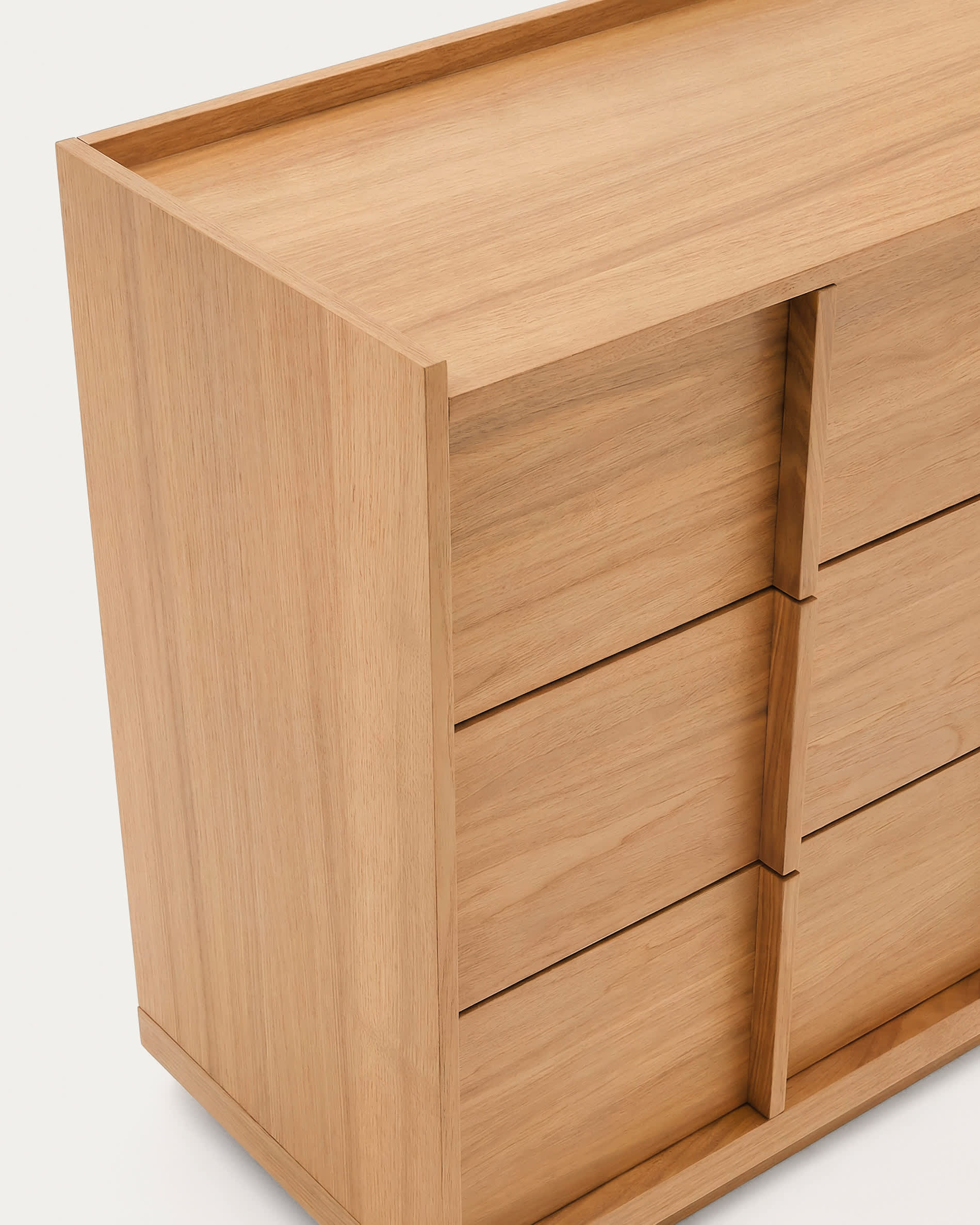 Onix chest of drawers with 3 drawers, oak veneer, natural tone finish, 100 x 78 cm FSC Mix Credit