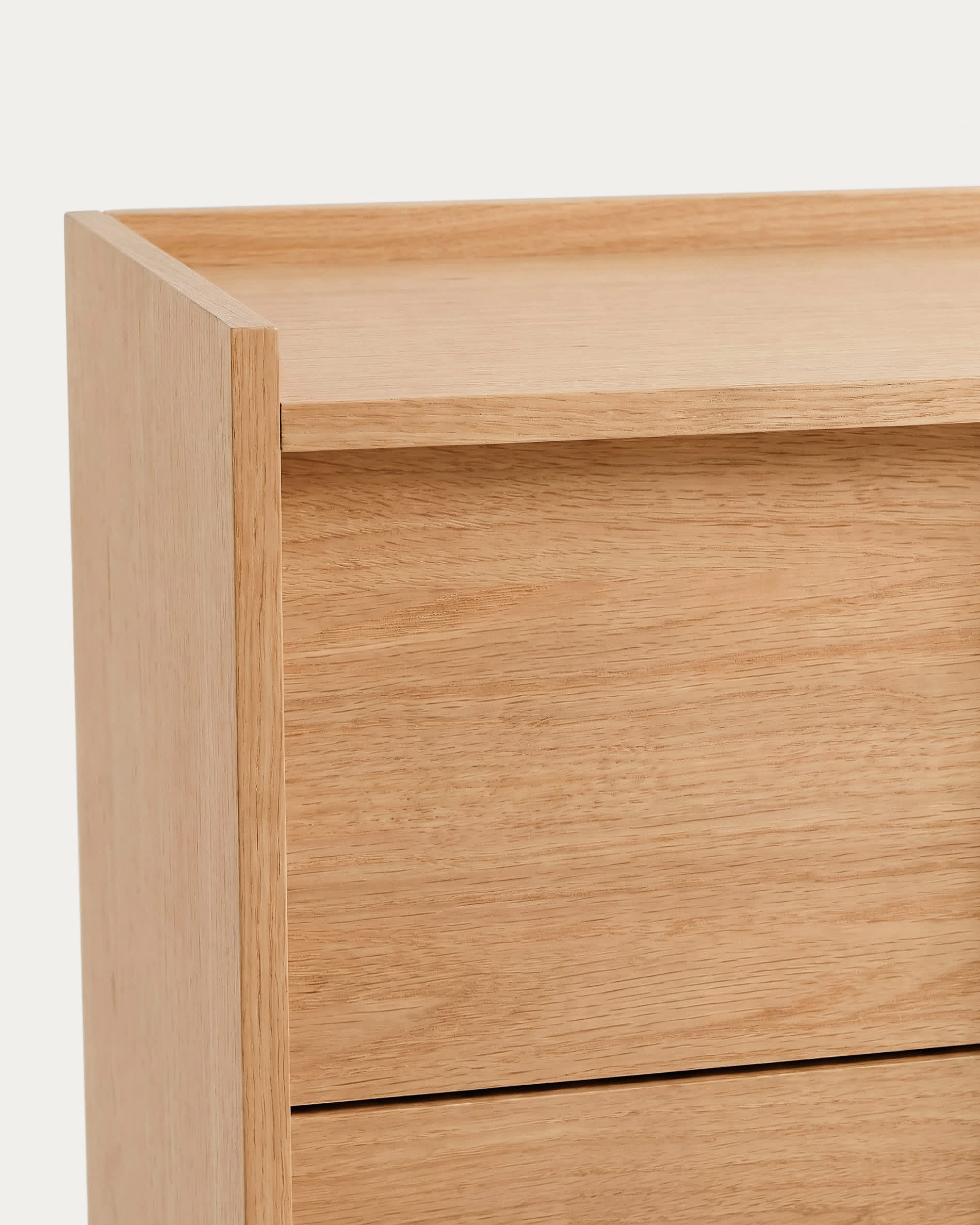 Onix chest of drawers with 3 drawers, oak veneer, natural tone finish, 100 x 78 cm FSC Mix Credit
