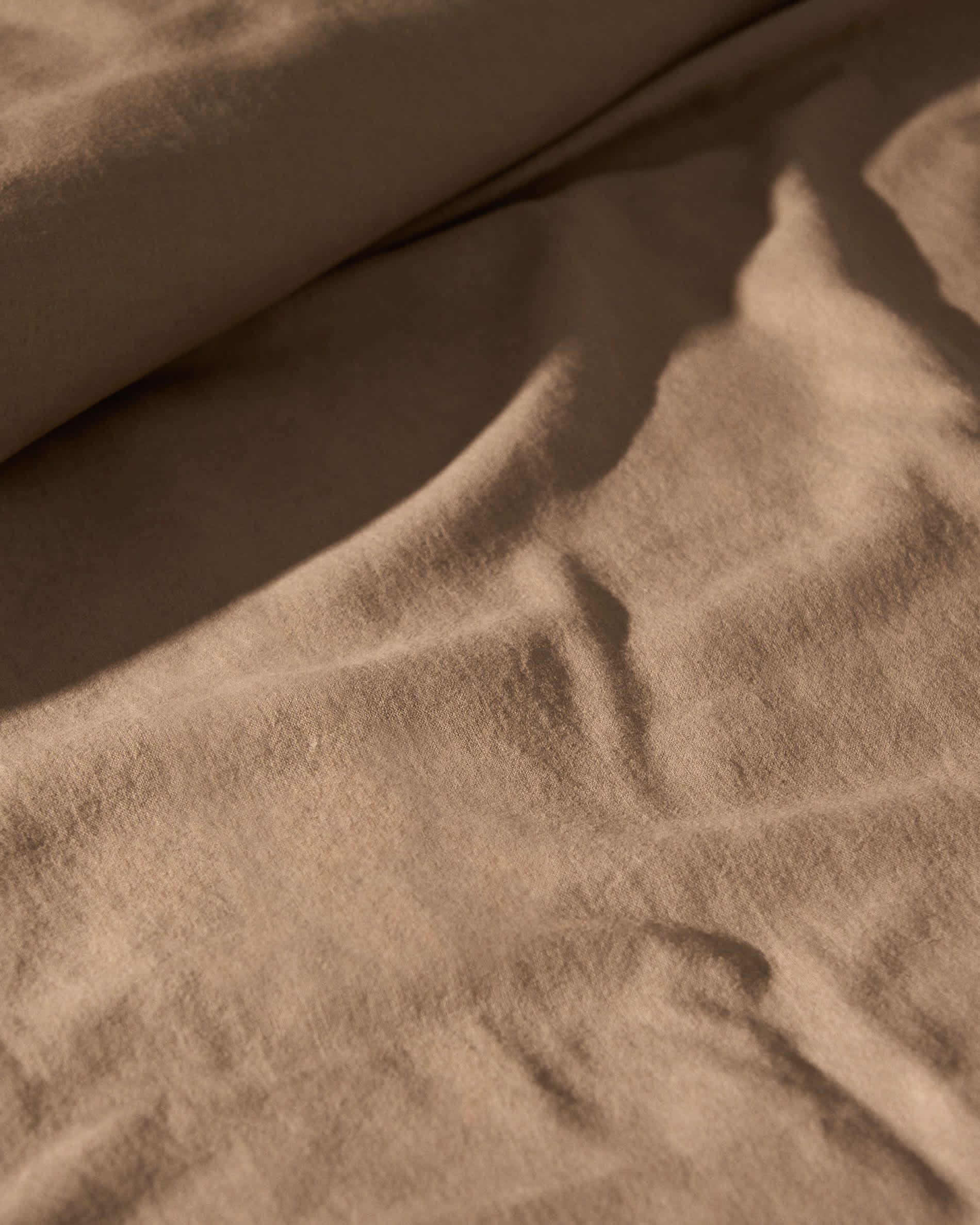 Simmel brown linen blend duvet cover for 90 cm bed