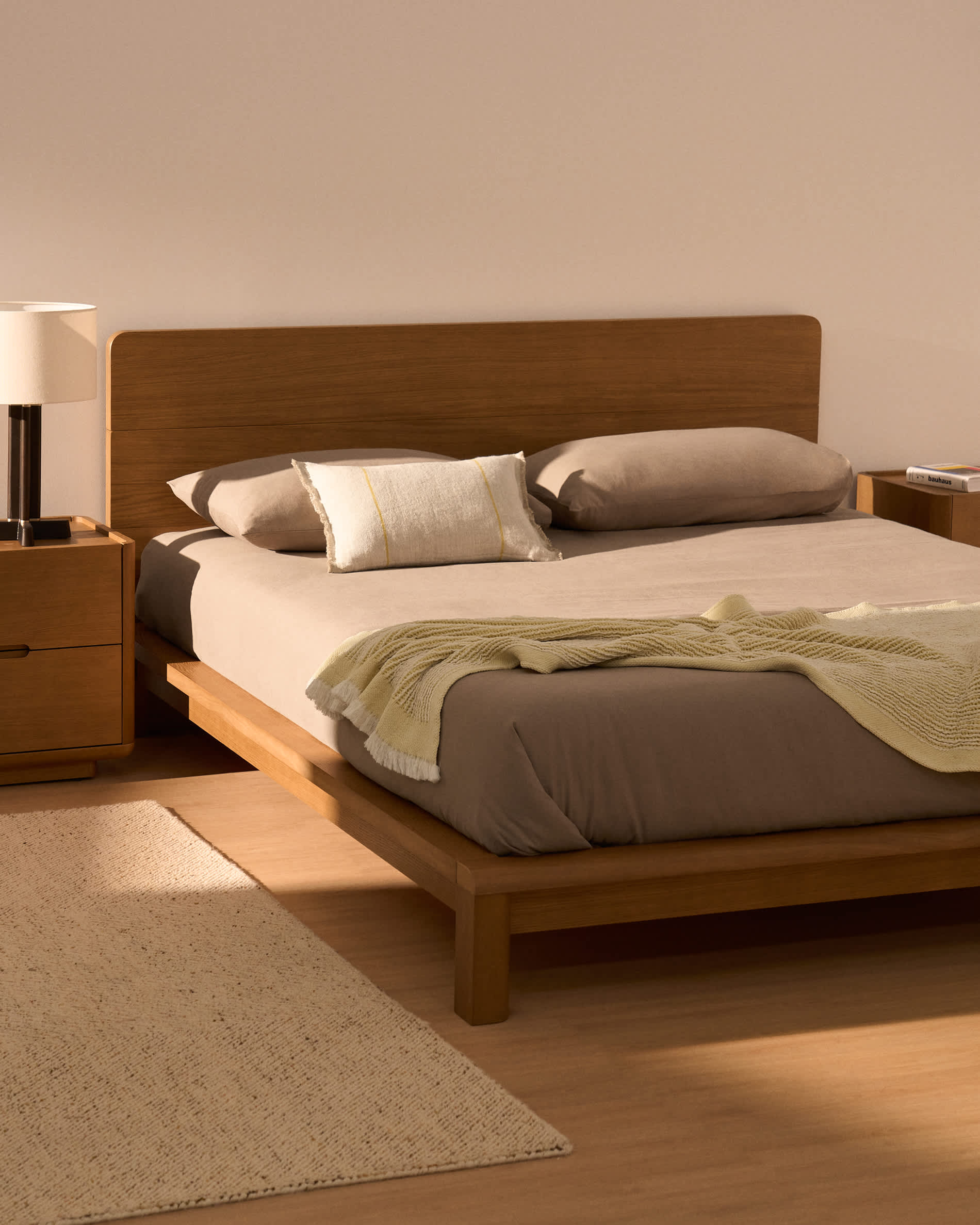 Simmel brown linen blend duvet cover for 180 cm bed