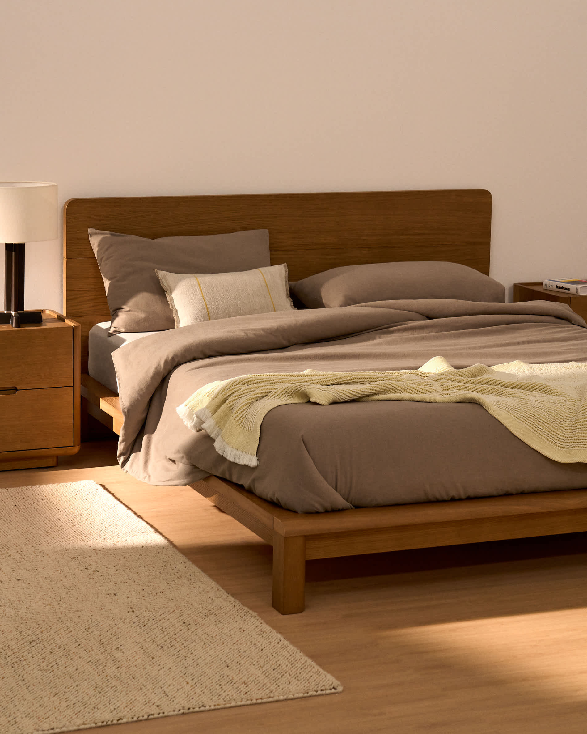 Simmel brown linen blend duvet cover for 160 cm bed