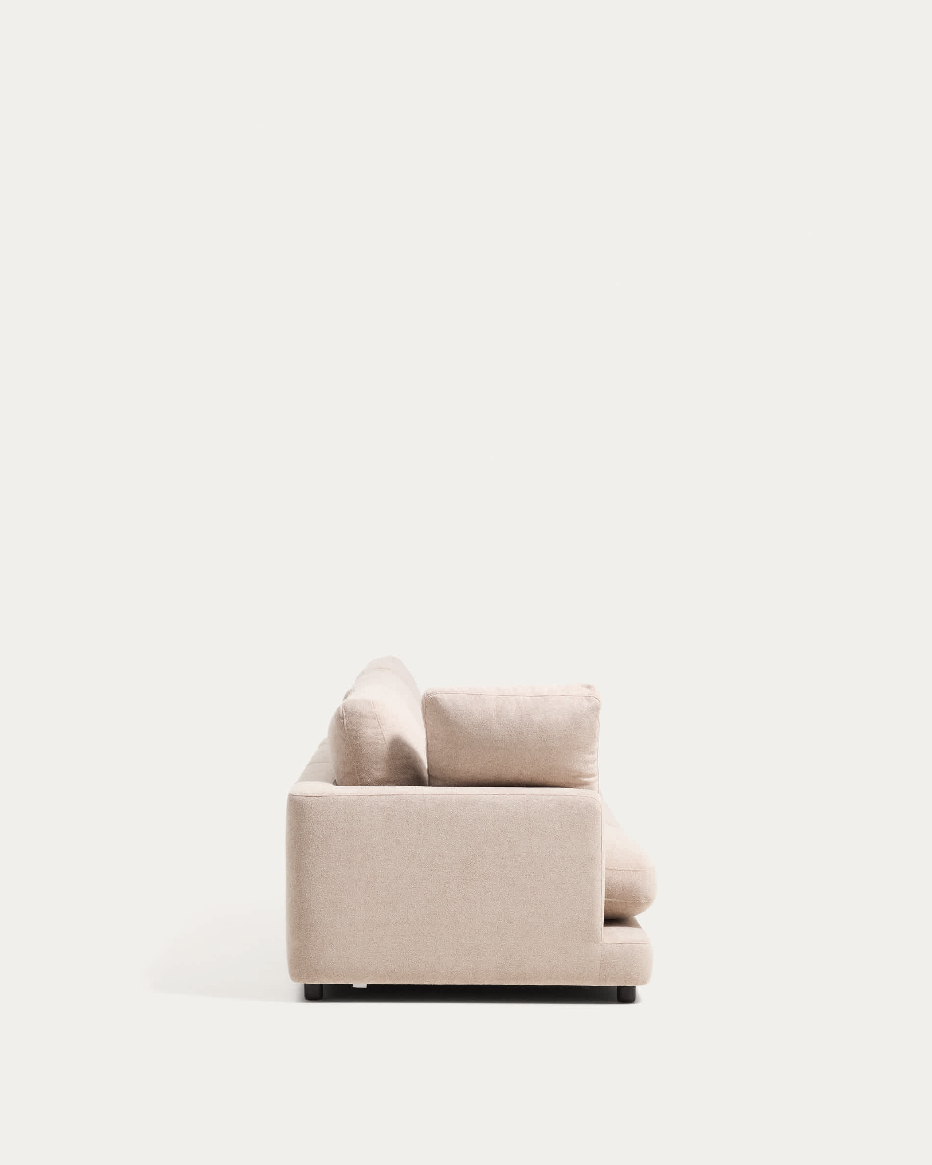 Gala 4-seater modular sofa with end module right side in beige micro bouclé FSC Mix Credit 315cm