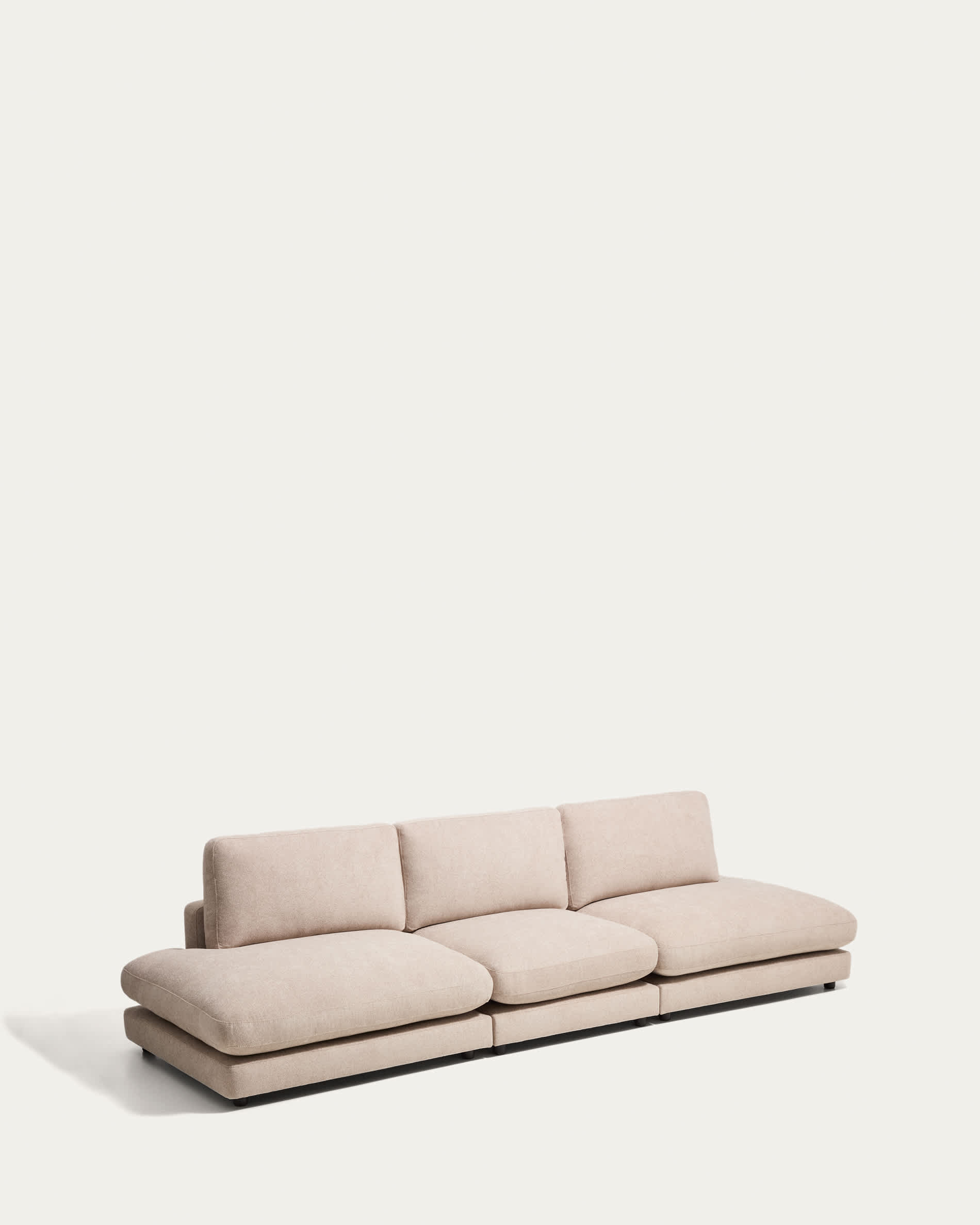Gala 4-seater modular sofa in beige micro bouclé FSC Mix Credit 330cm