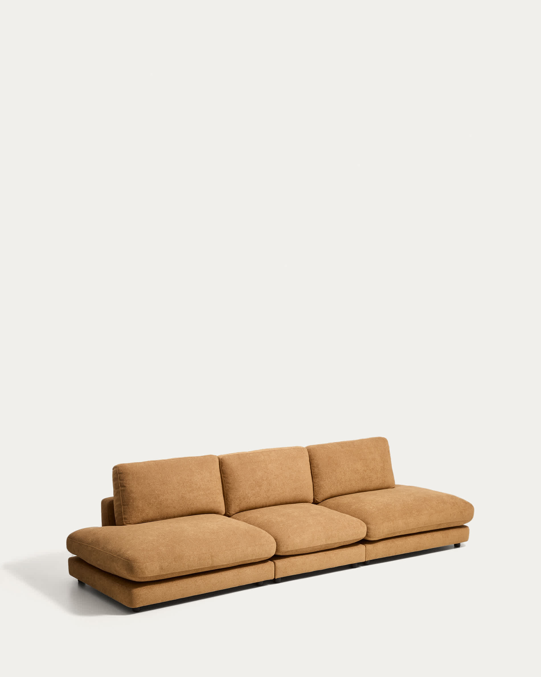 Gala 4-seater modular sofa in mustard micro bouclé FSC Mix Credit 330cm
