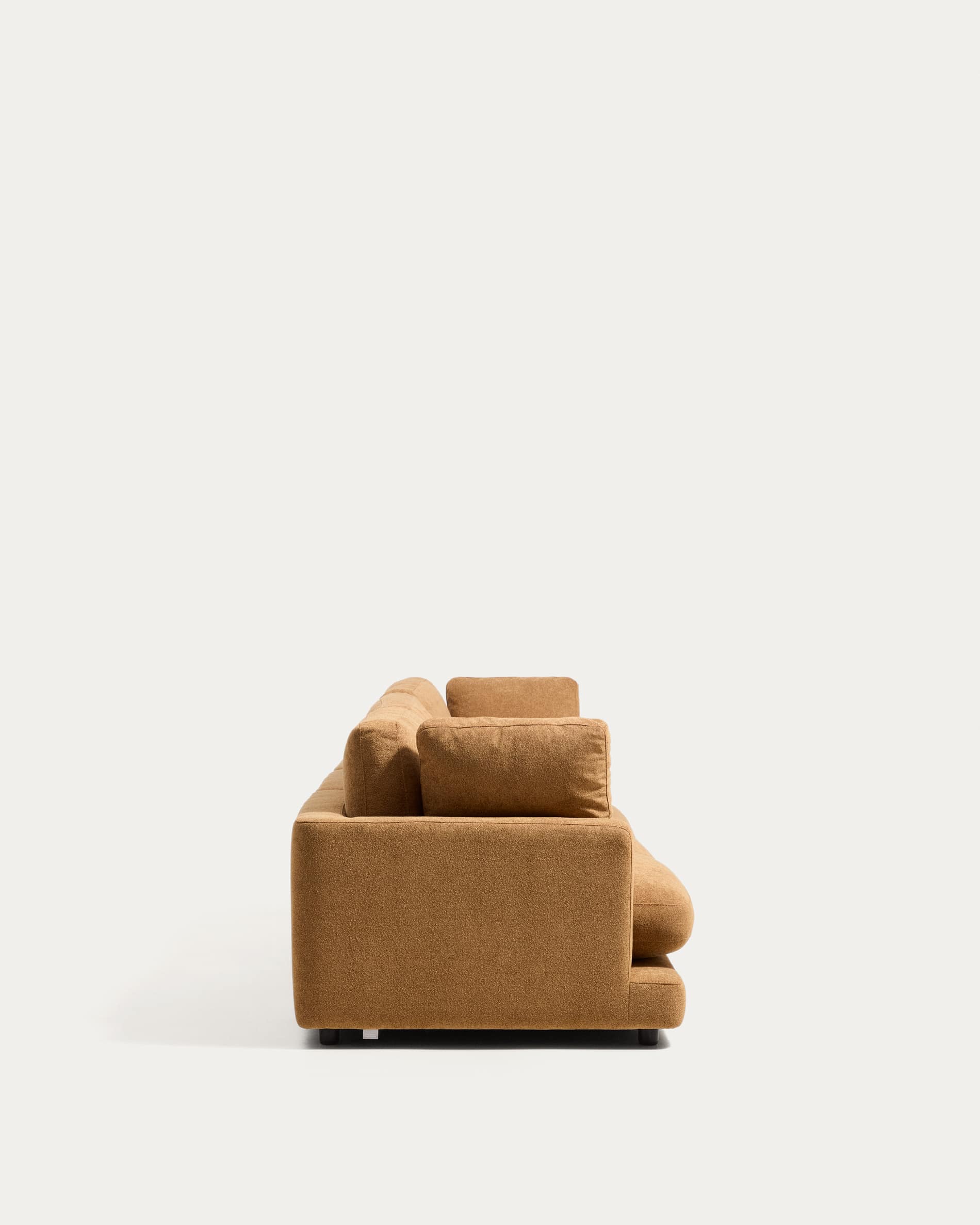 Gala 4-seater sofa in mustard micro bouclé FSC Mix Credit 300cm