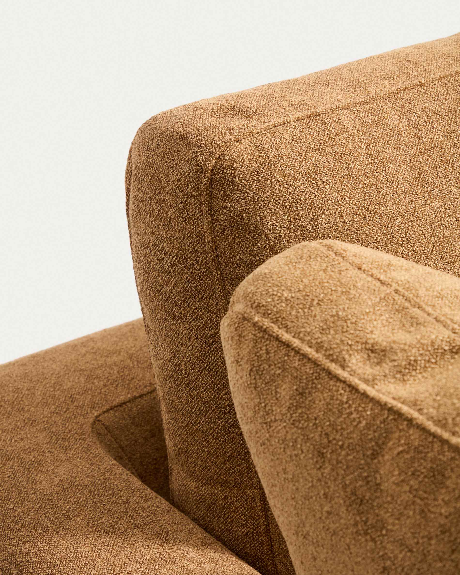 Gala 3-seater sofa in mustard micro bouclé FSC Mix Credit 210cm