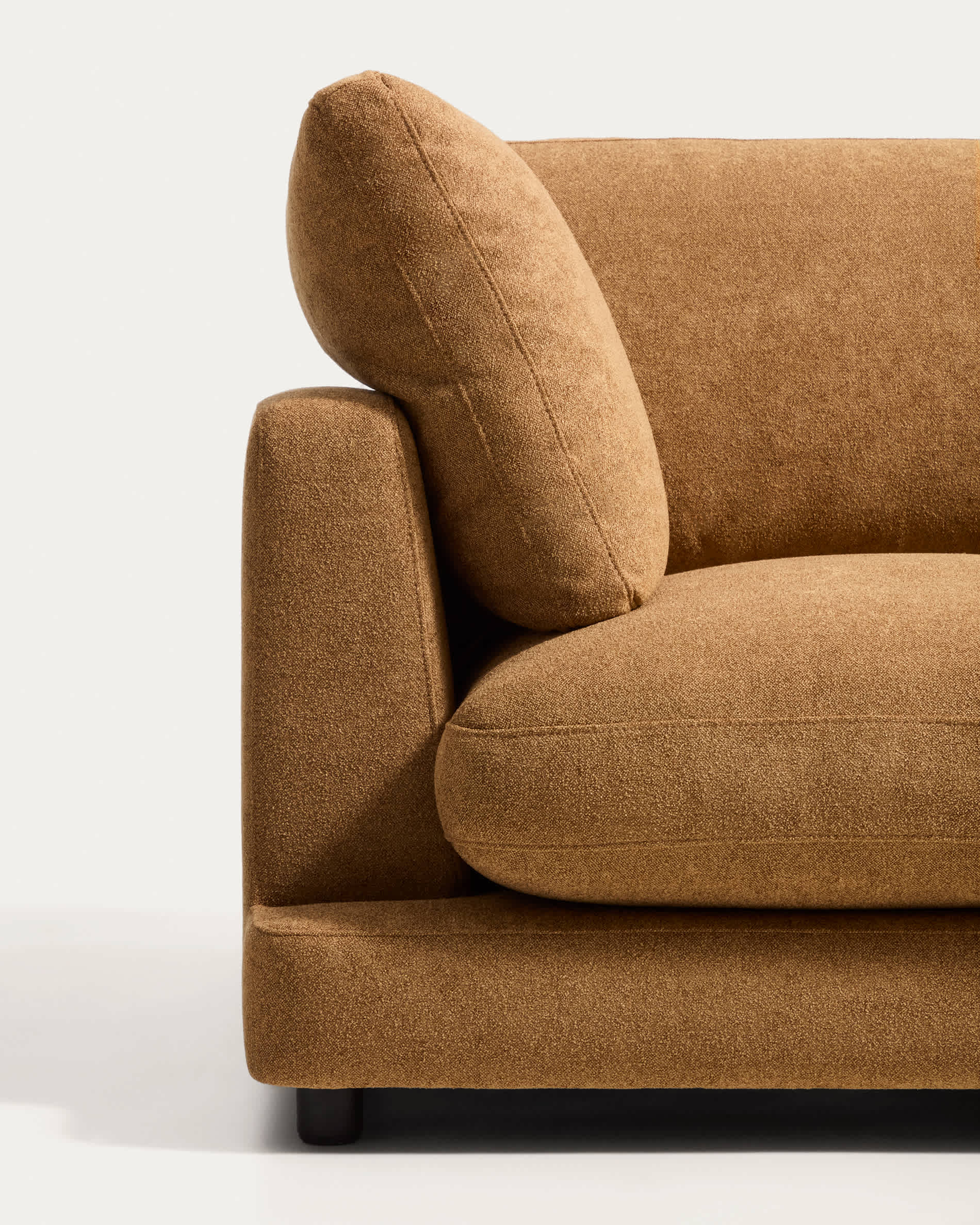 Gala 3-seater sofa in mustard micro bouclé FSC Mix Credit 210cm