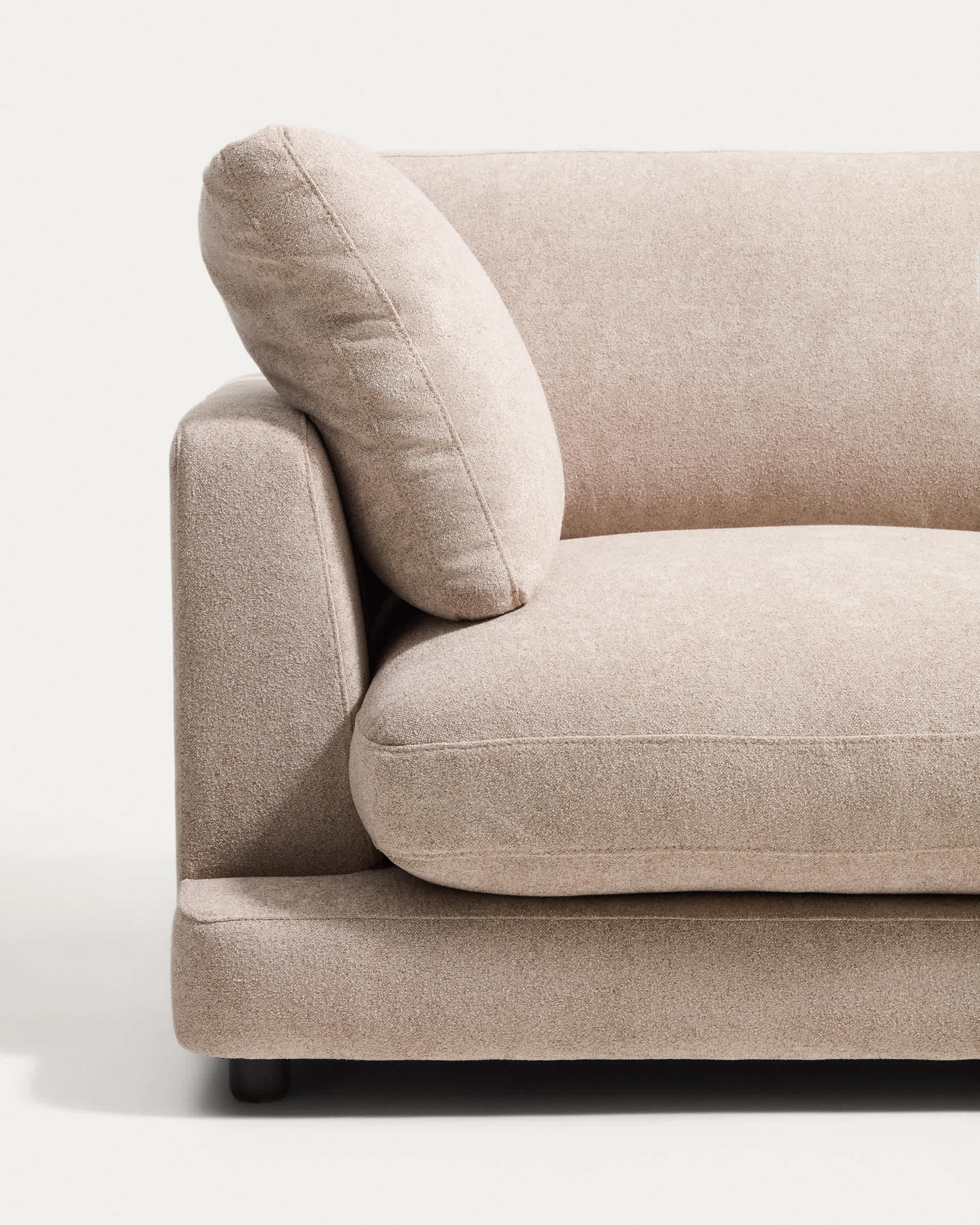 Gala 6-seater corner sofa in beige micro bouclé FSC Mix Credit 300 x 300cm