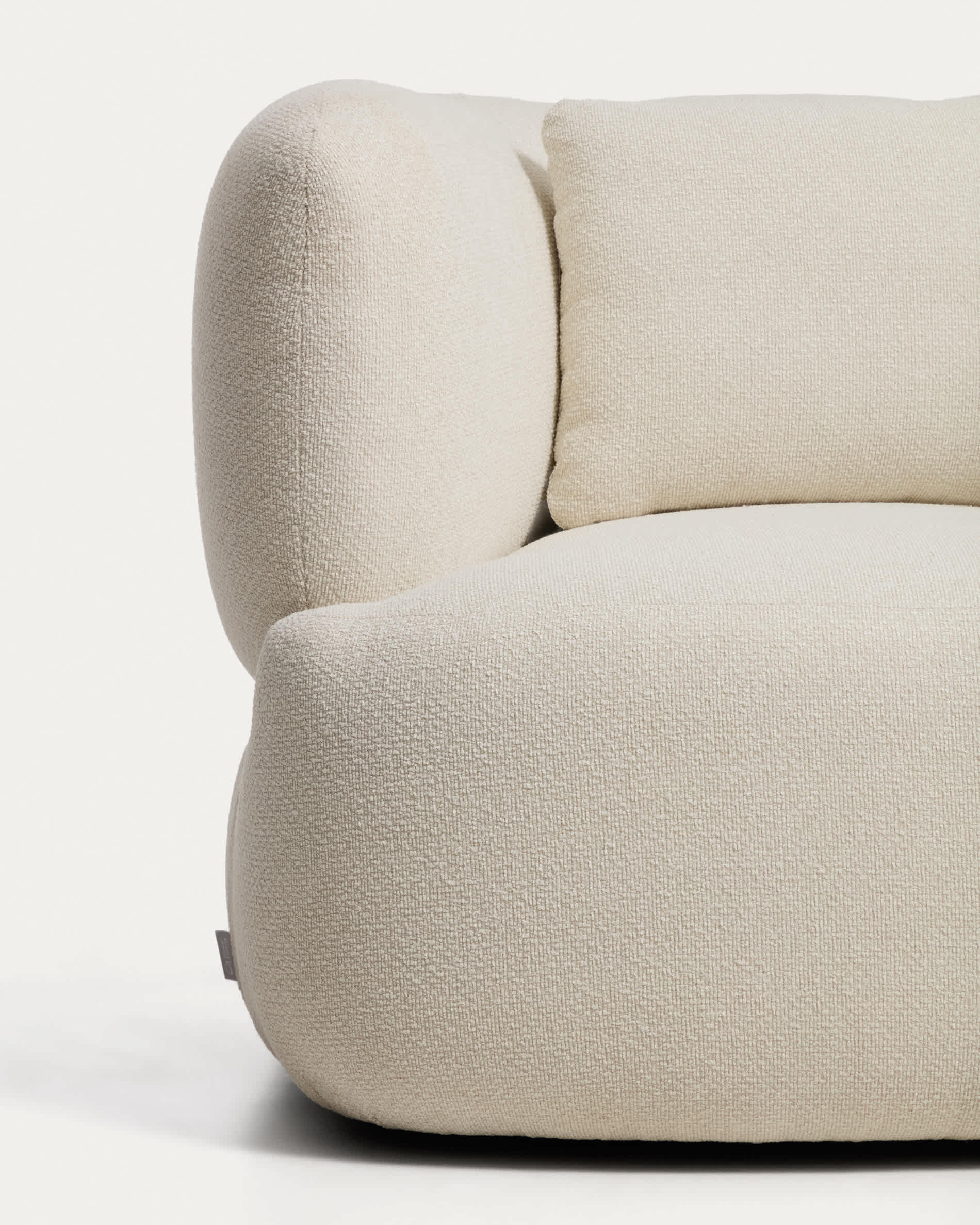 Martina ecru chenille armchair with cushion FSC Mix Credit