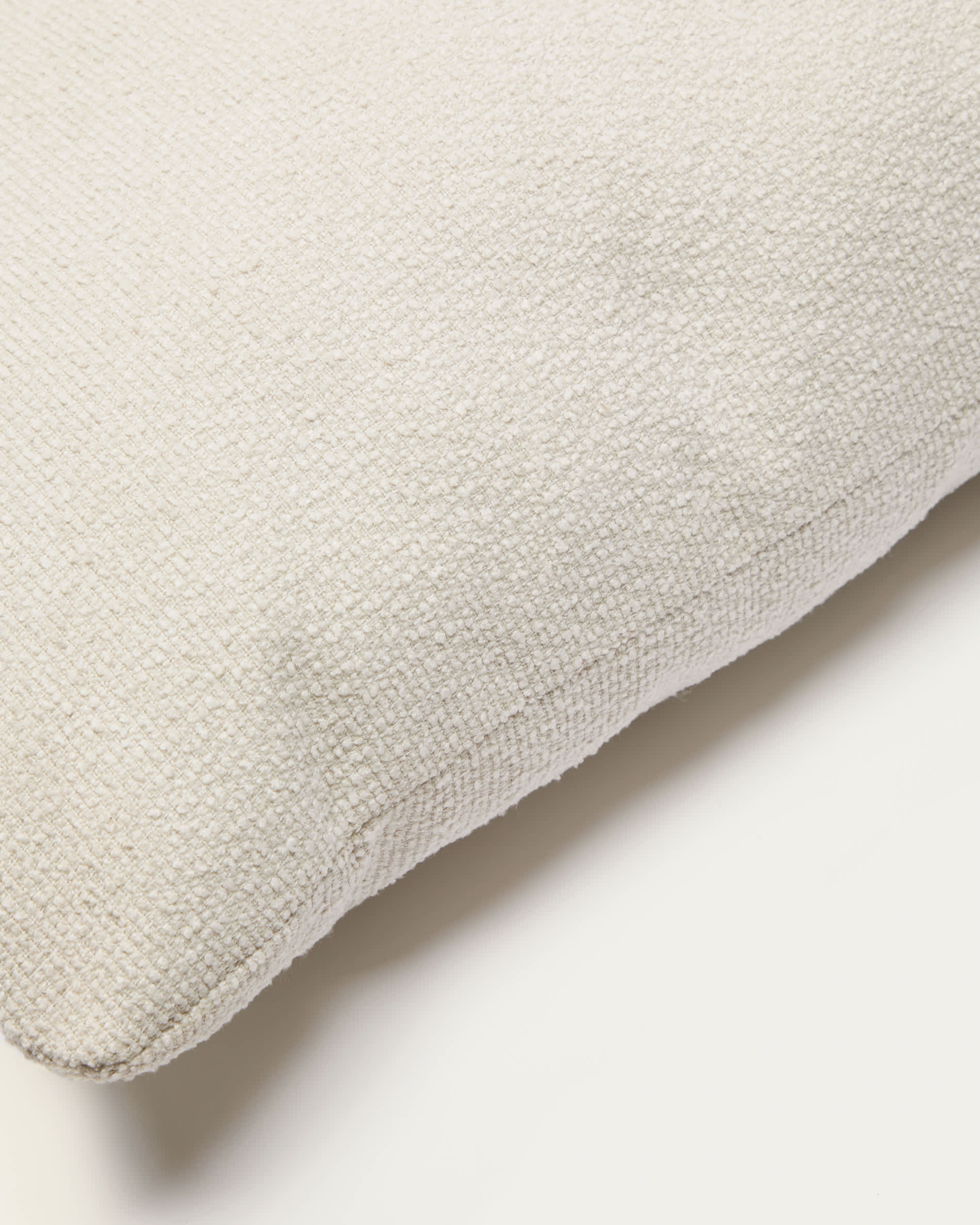Martina ecru chenille cushion 47 x 36cm