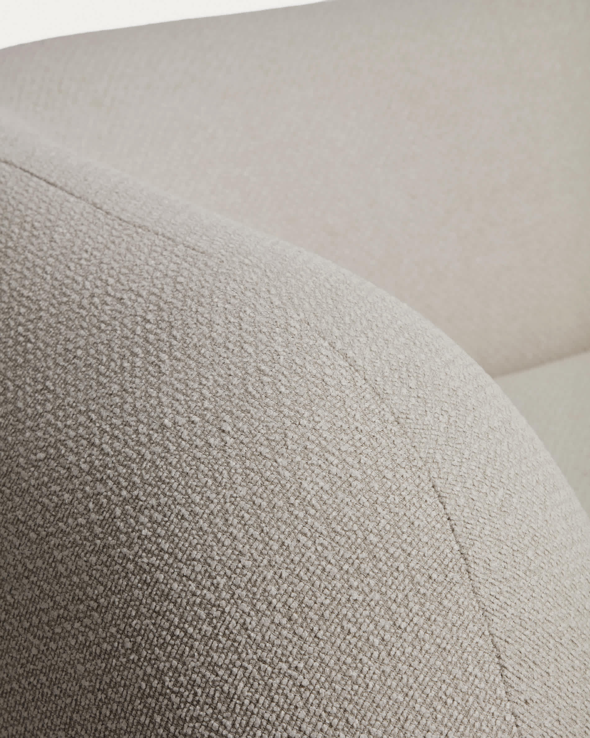 Martina stone-coloured bouclé 3-seater sofa 246cm FSC Mix Credit