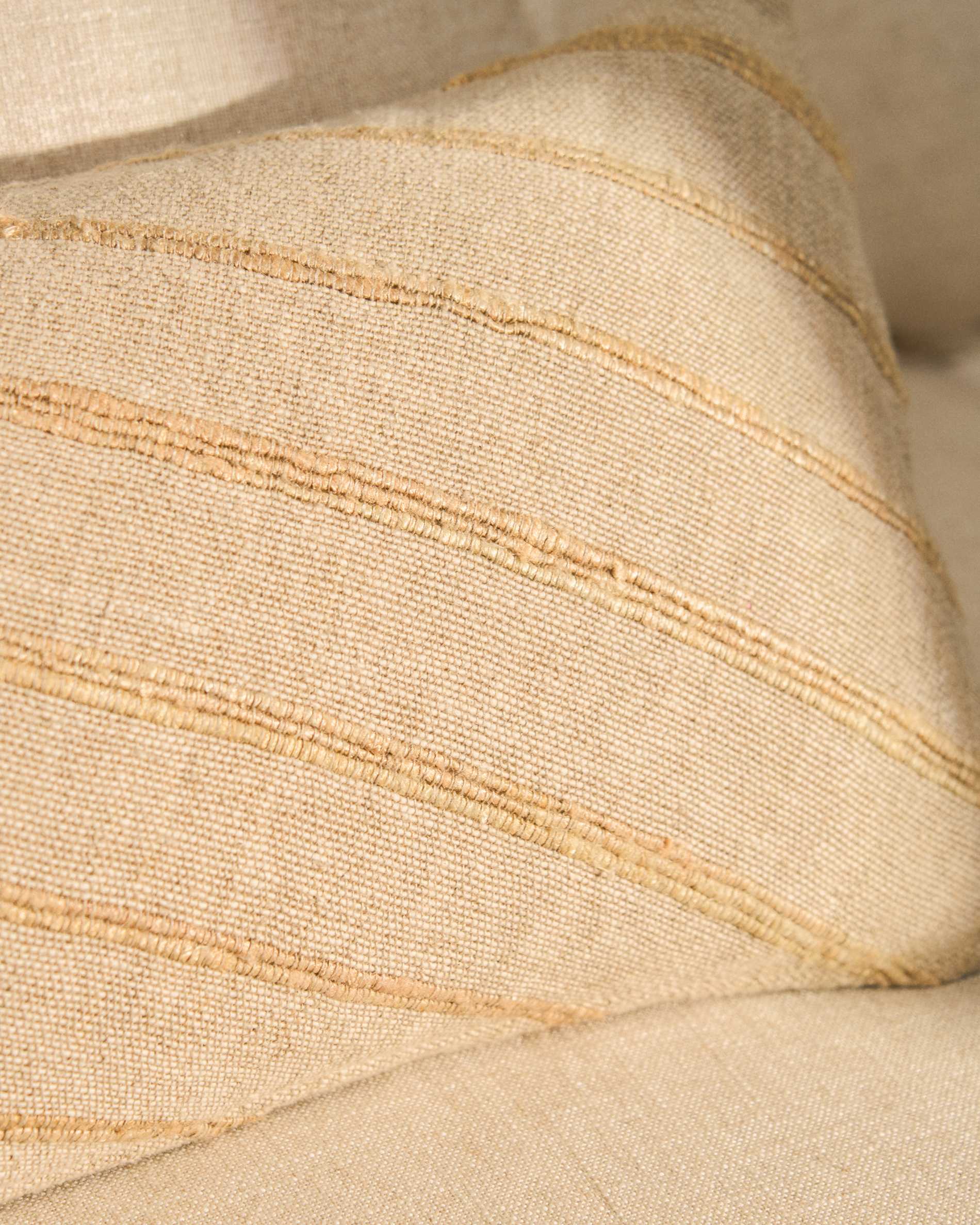 Riena beige cotton and viscose cushion cover 30 x 50cm