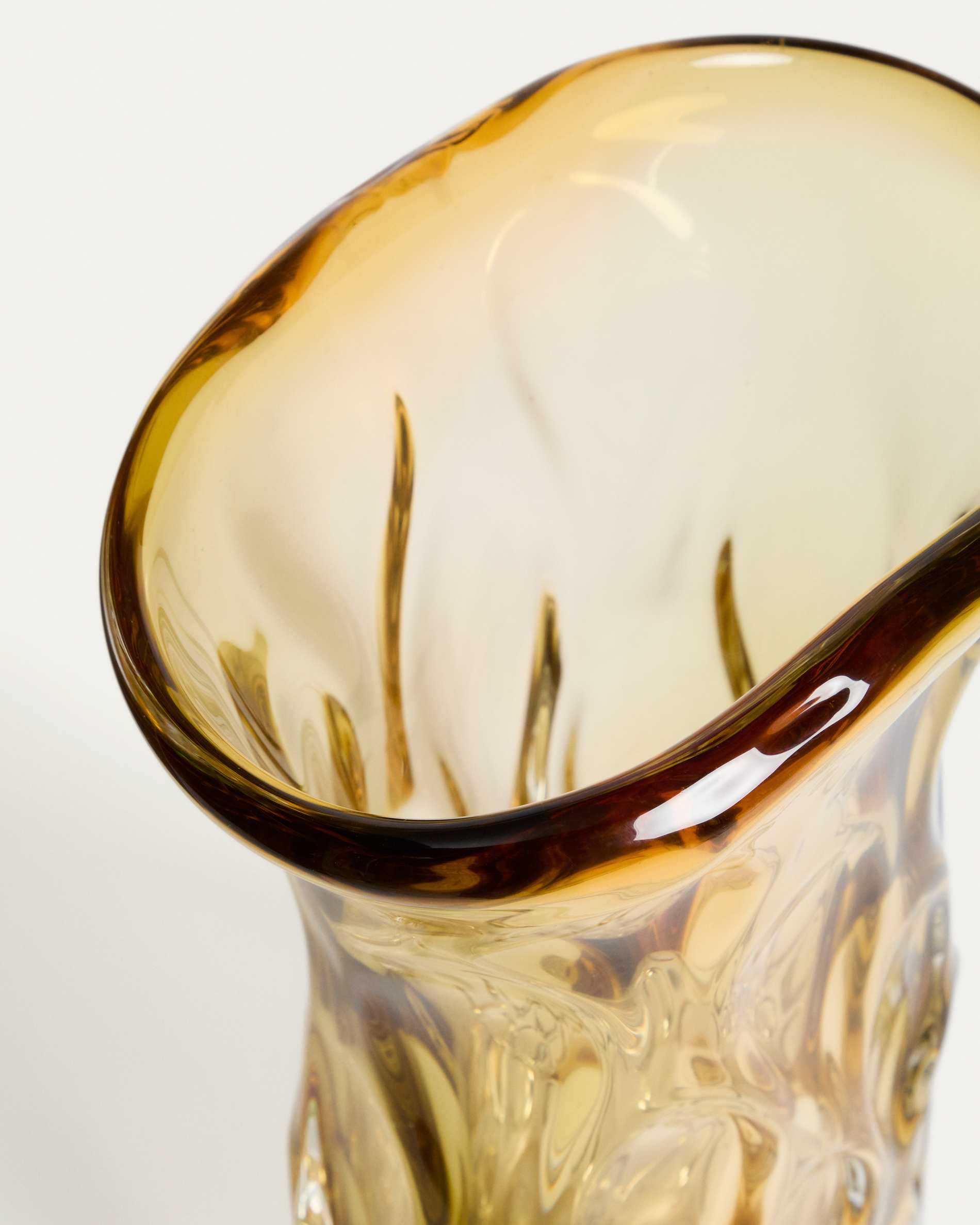 Sidula vase in light amber glass 37cm